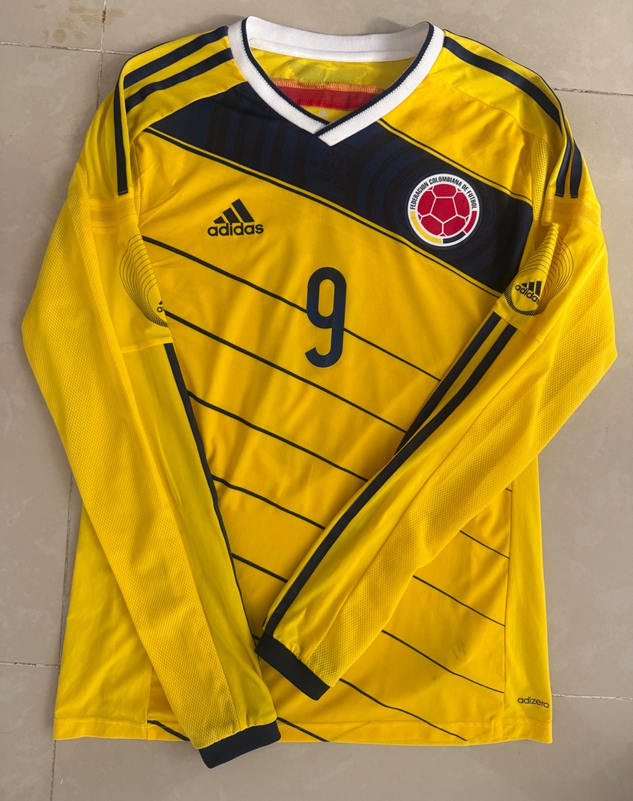 COLOMBIA 2013-2014 MANGA LARGA SIZE M ADIZERO