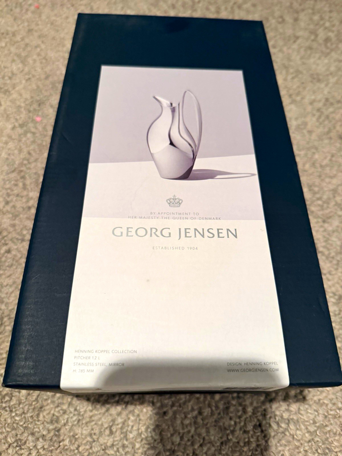 Georg Jensen Henning Koppel Stainless Steel Mirror Finish Pitcher 1.2L Georg Jensen Henning Koppel Stainless Steel Mirror Finish Pitcher 1.2L