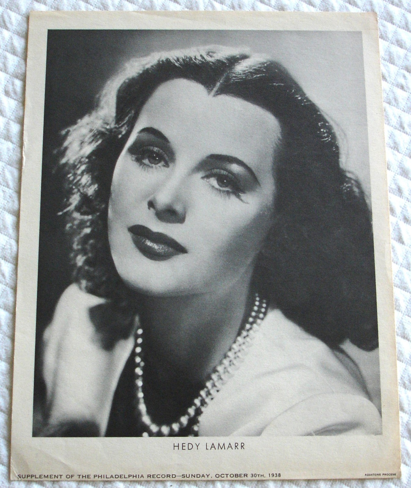 Hedy Lamarr Newspaper Photo 8 x 10