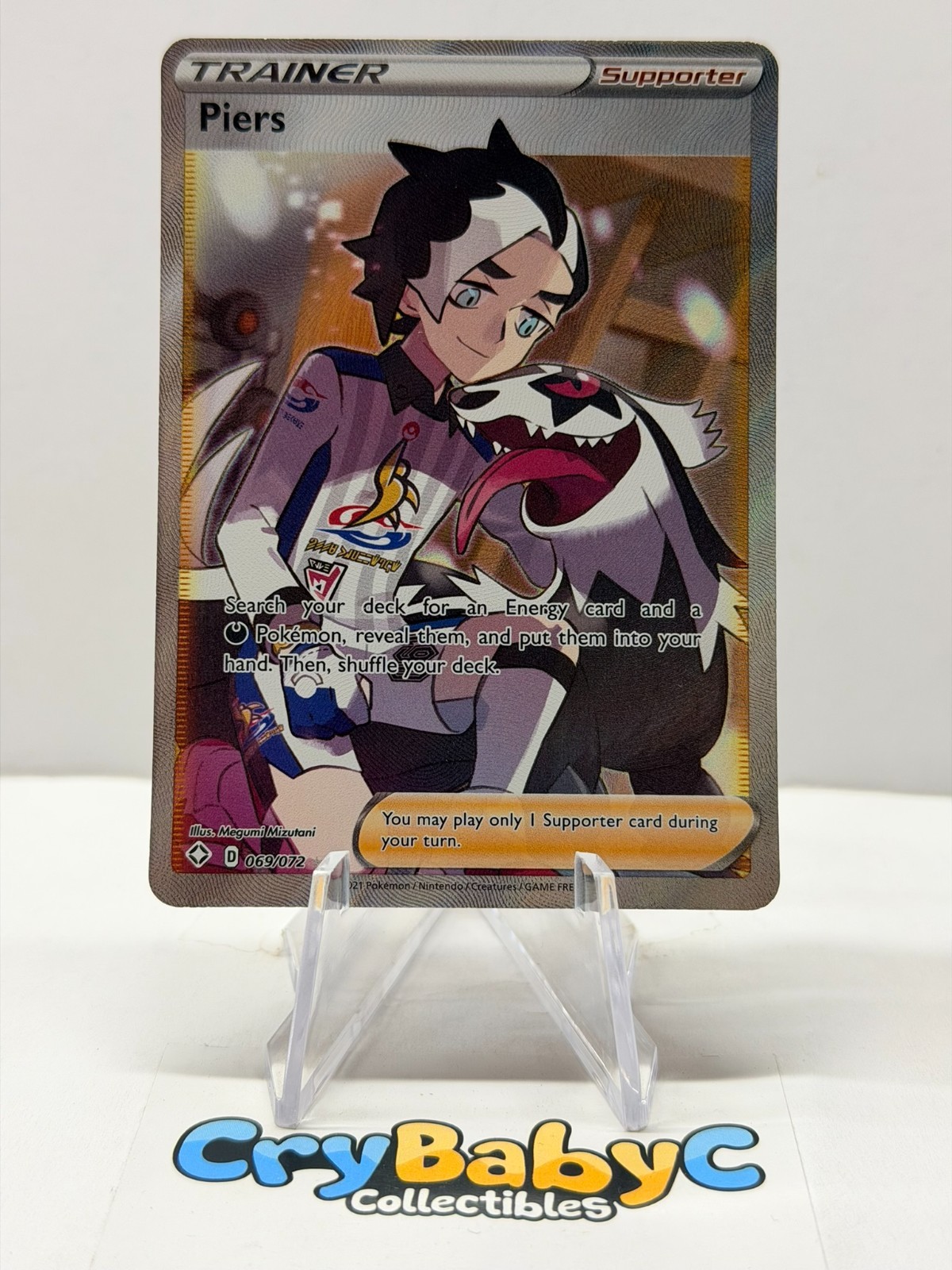 Pokemon Piers 069/072 Shining Fates FULL ART TRAINER