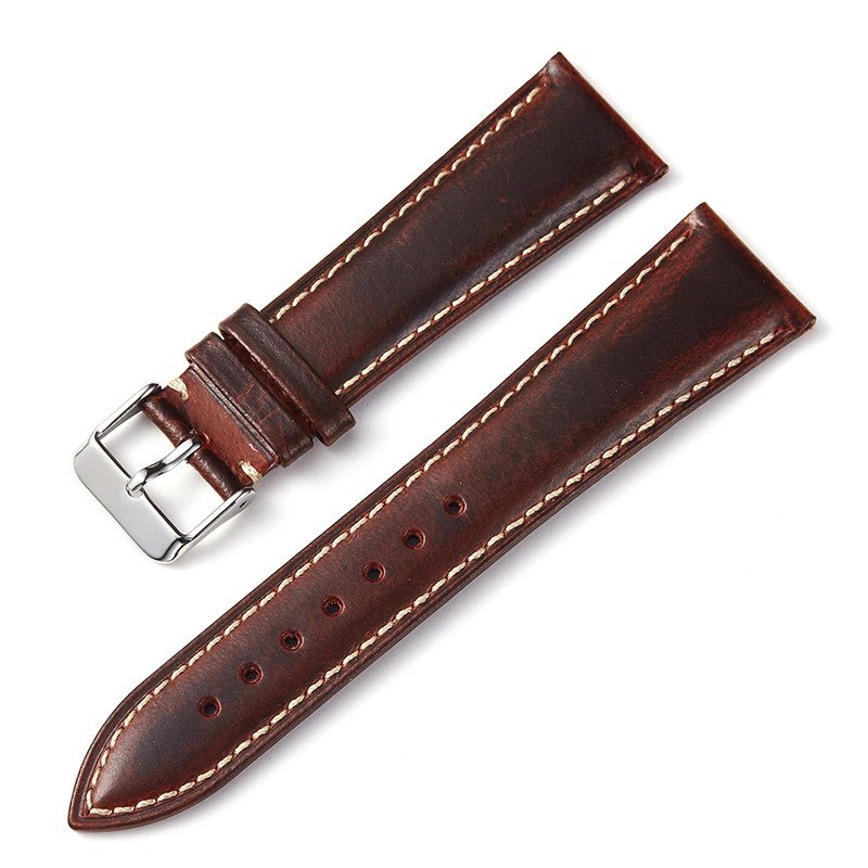 Vintage Oil Wax Watch Strap 18mm 19mm 20mm 21mm 22mm Universal Head LayerCowhide Vintage Oil Wax Watch Strap 18mm 19mm 20mm 21mm 22mm Universal Head LayerCowhide