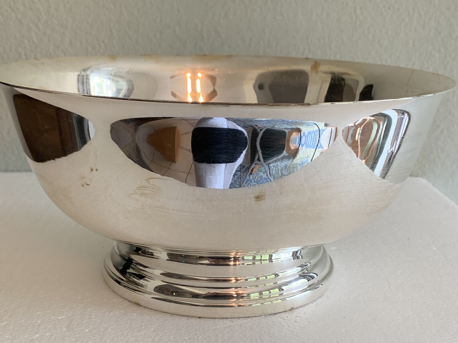 Vtg Gorham Silver Plate Original EP Fruit Bowl YC781 9 W x 4.25 H Round Serving Vtg Gorham Silver Plate Original EP Fruit Bowl YC781 9 W x 4.25 H Round Serving
