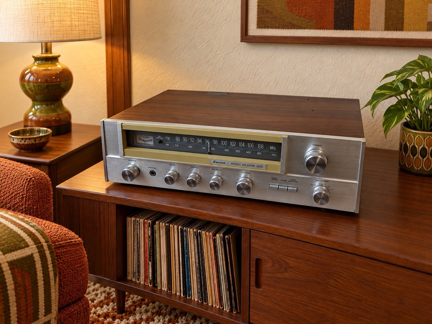 🍊Vintage 1977 Sansui FM/AM Stereo Receiver Woodgrain | Model 1010 WORKS