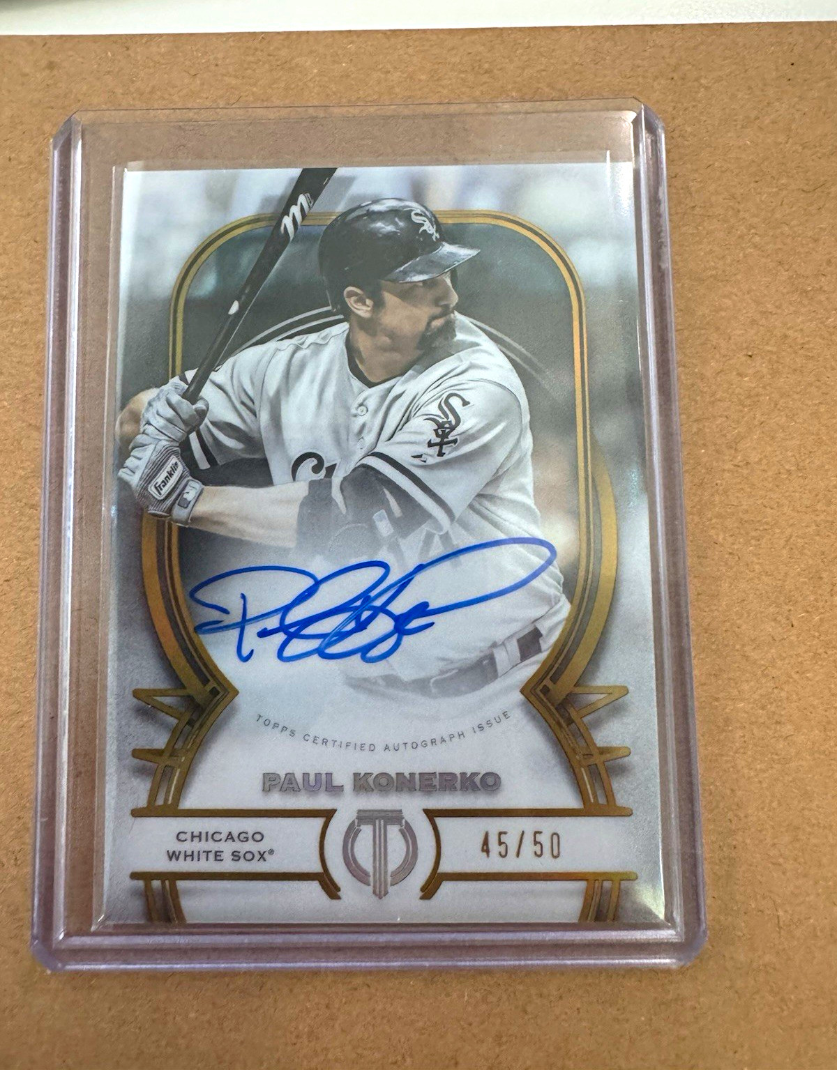 2026 Topps Tribute Paul Konerko Gold On-Card Auto 45/50 TA-PK White Sox 2026 Topps Tribute Paul Konerko Gold On-Card Auto 45/50 TA-PK White Sox