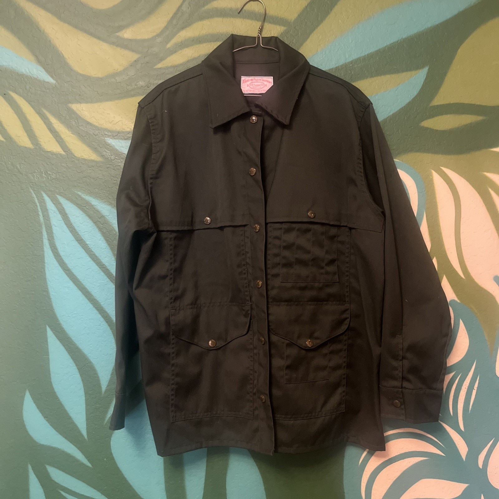 vtg Filson Cotton Work Chore Jacket XL Snaps Front Pockets Dark Green nice vtg Filson Cotton Work Chore Jacket XL Snaps Front Pockets Dark Green nice