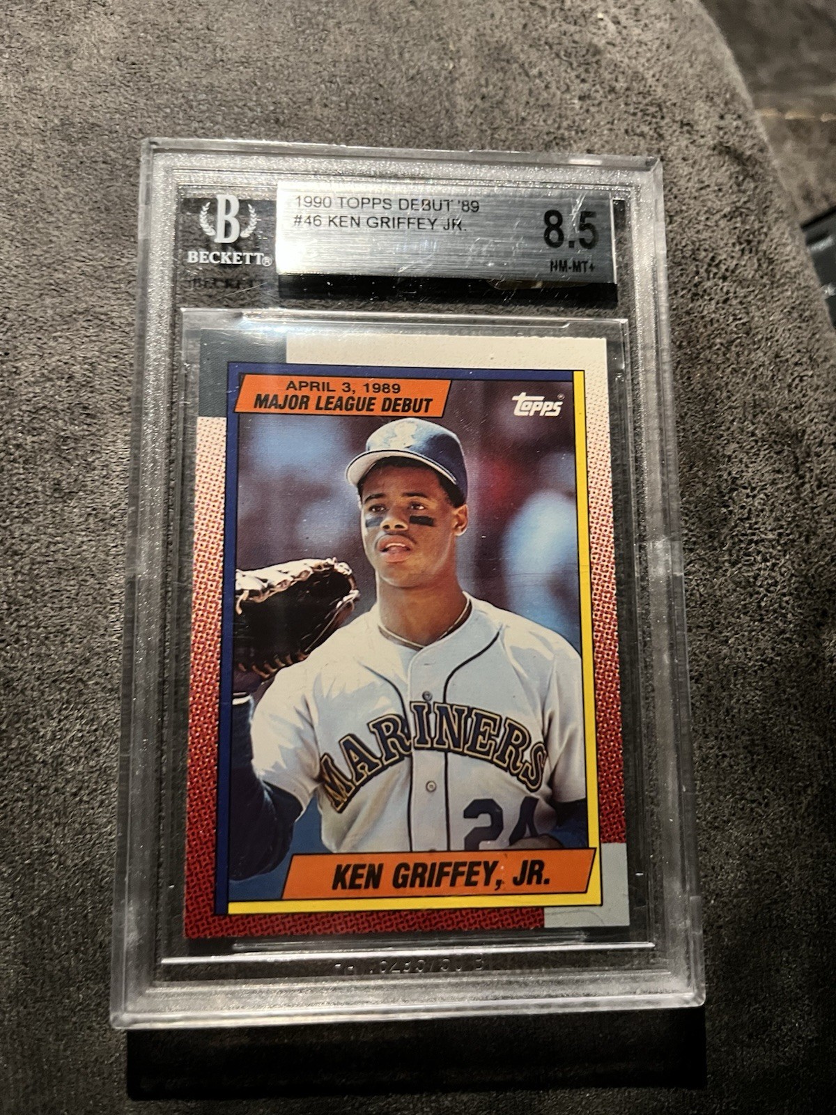 1989-90 Topps Major League Debut 1989 - Ken Griffey Jr #46 (RC) Grade 8.5 BGS 1989-90 Topps Major League Debut 1989 - Ken Griffey Jr #46 (RC) Grade 8.5 BGS