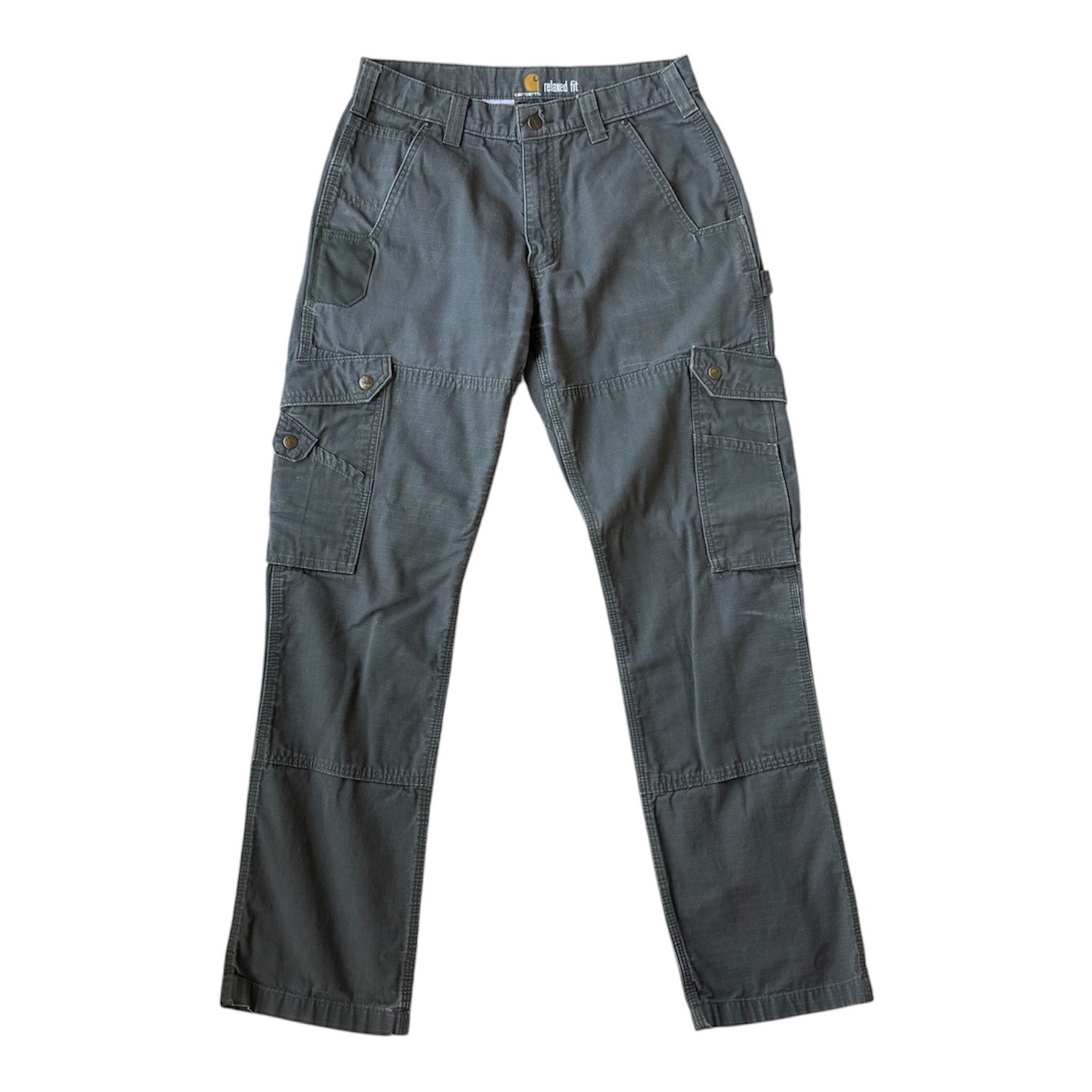 Carhartt Men\'s 31X32 Relaxed Fit Ripstop Cargo Work Pants Moss Green B342-MOS