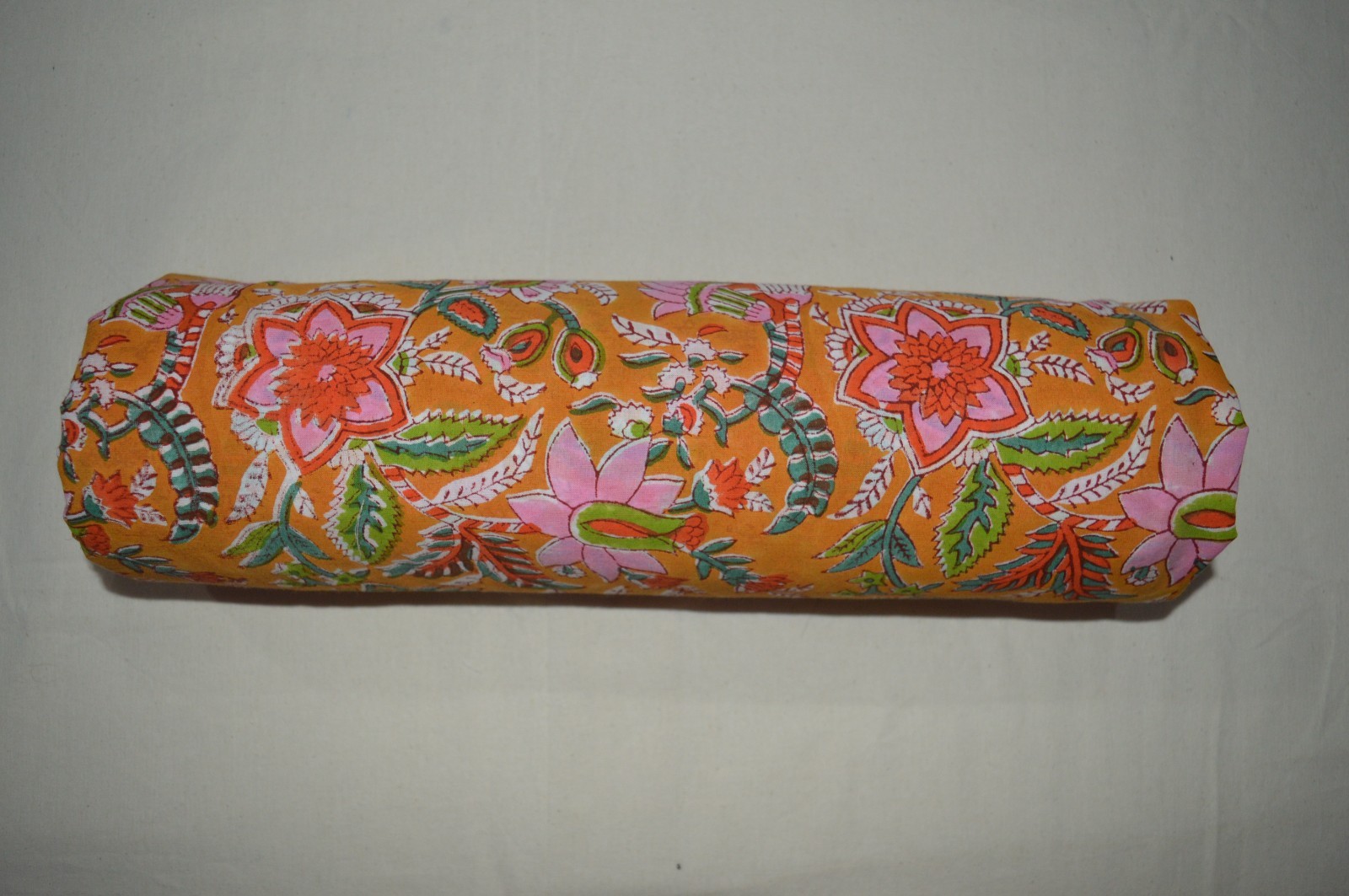 NO TARRIF CHARGES 100%✅ZK_201 Hand Block Fabric Floral Print 100%Cotton 5 Yard