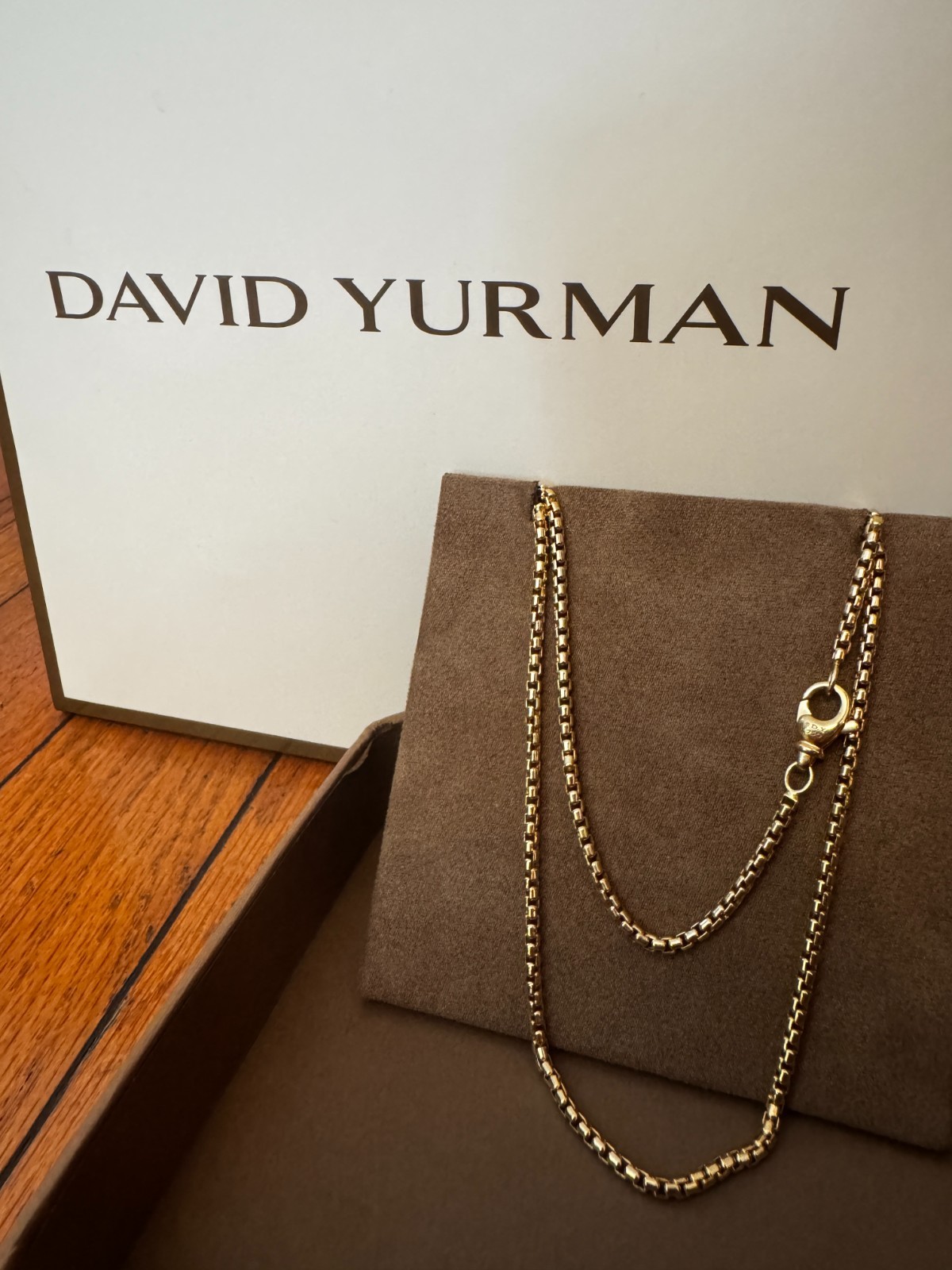 - DAVID YURMAN - Box Chain Necklace, 18K Yellow Gold, 2.7mm [Originally $5,500]