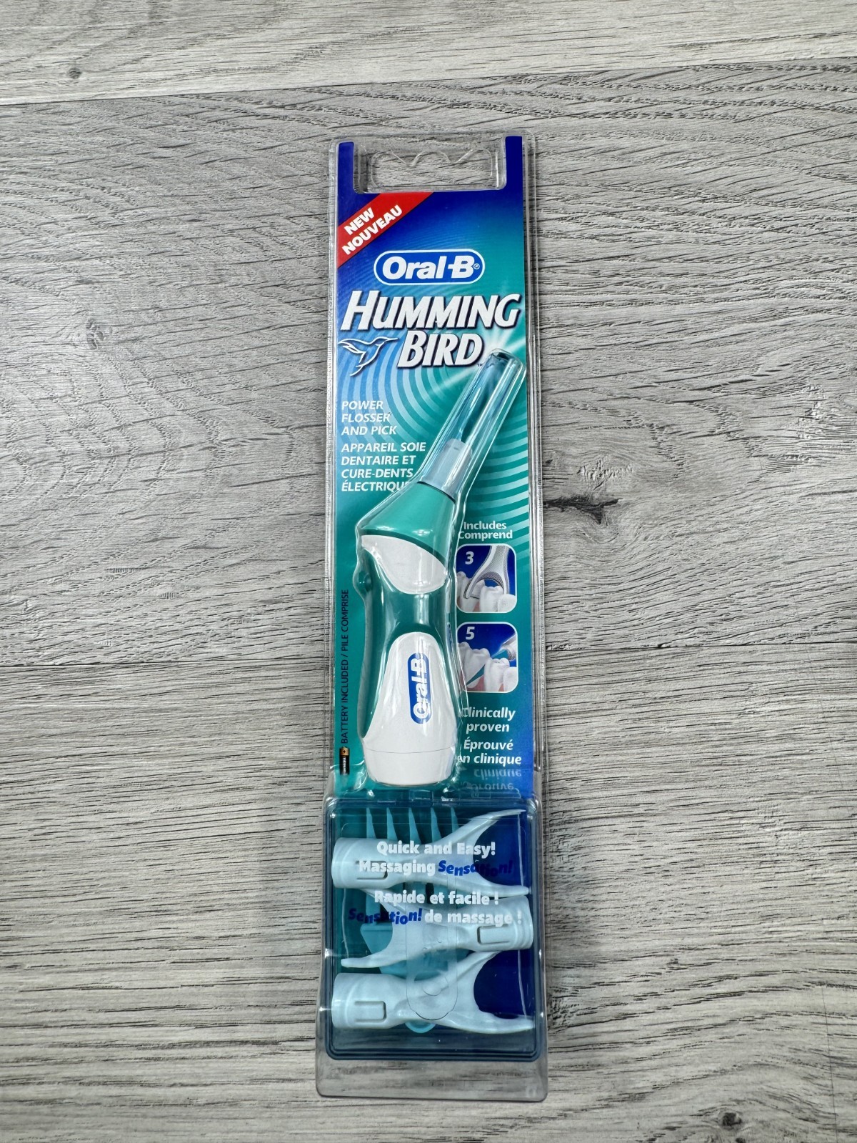 Oral-B Hummingbird Set Power Flosser Kit 3 Flossers 5 Picks NEW NOS Sealed Oral-B Hummingbird Set Power Flosser Kit 3 Flossers 5 Picks NEW NOS Sealed