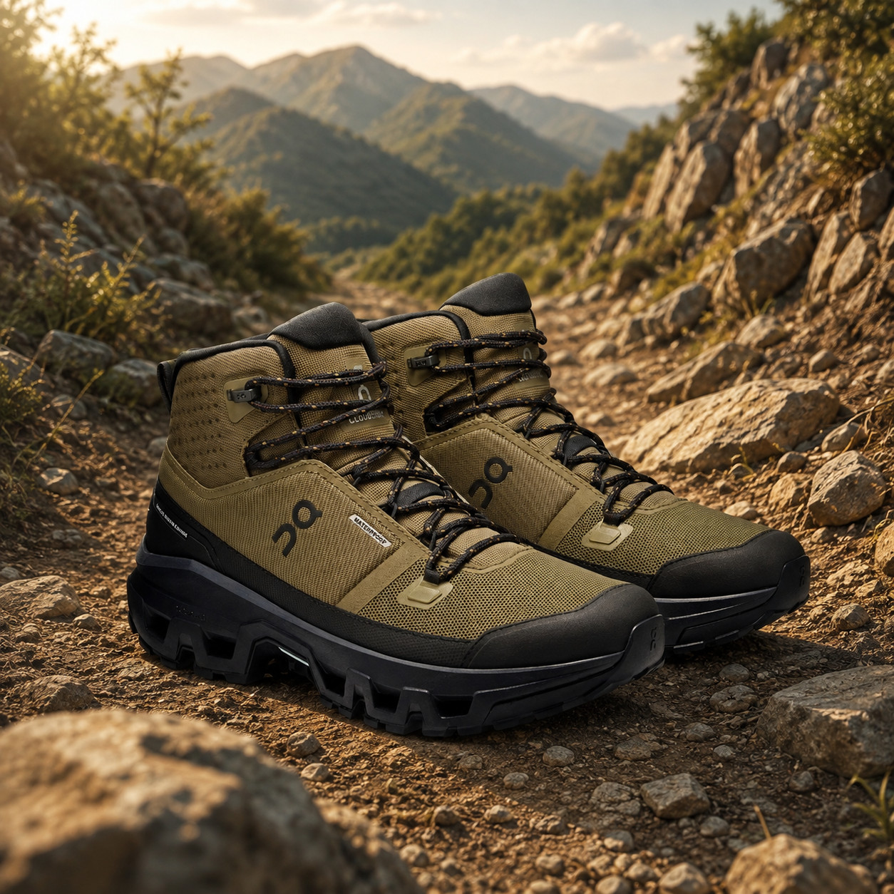 (MEN Size US) - On Running Cloudrock Mid Wp 3MF10161473 Hunter/Black (MEN Size US) - On Running Cloudrock Mid Wp 3MF10161473 Hunter/Black