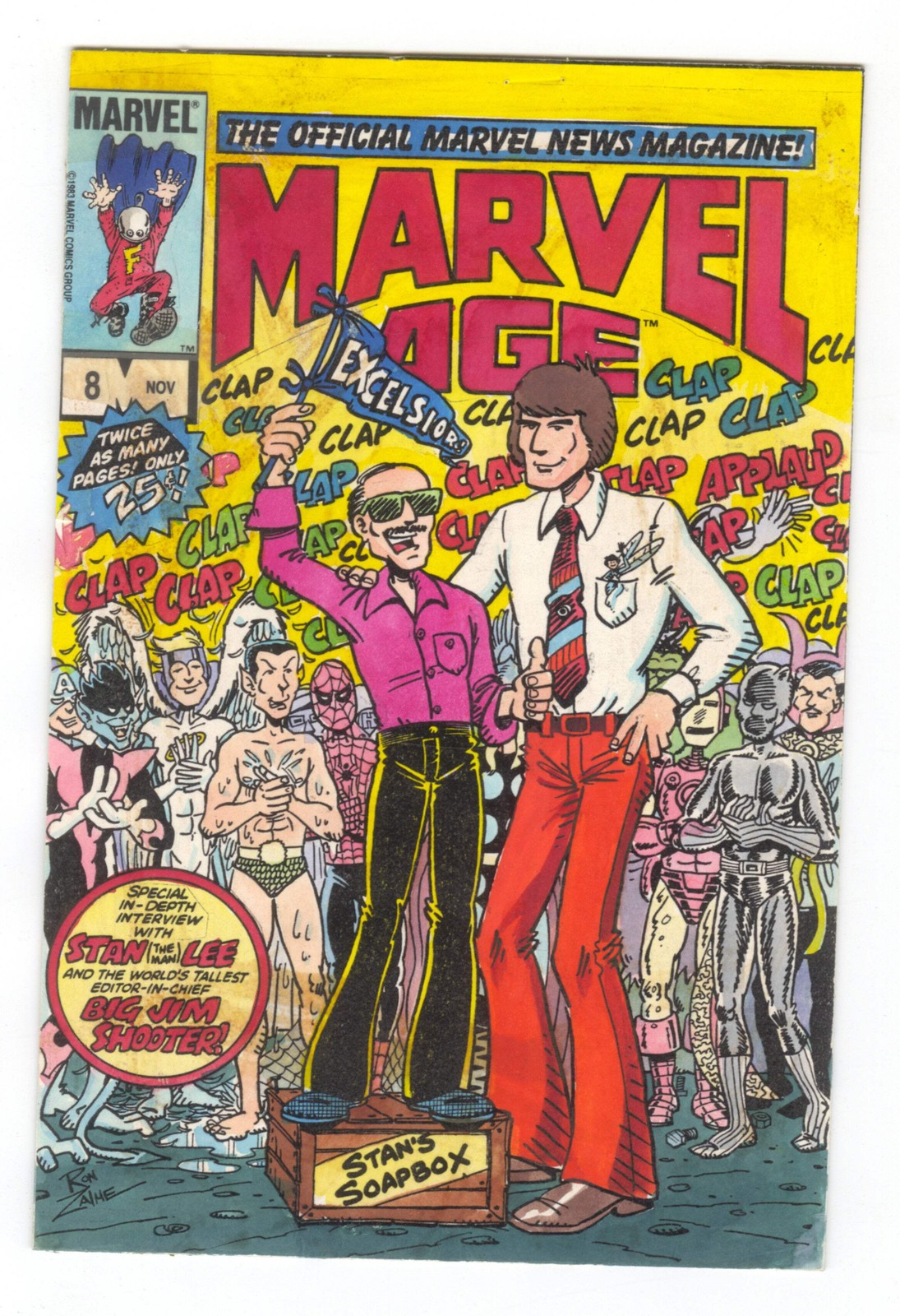 Marvel Age #8 Original Hand Color Comic Cover Color Guide Production Art