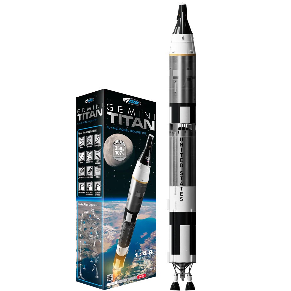 ESTES GEMINI TITAN MODEL ROCKET KIT SKILL: EXPERT nasa space usa EST2210 NEW