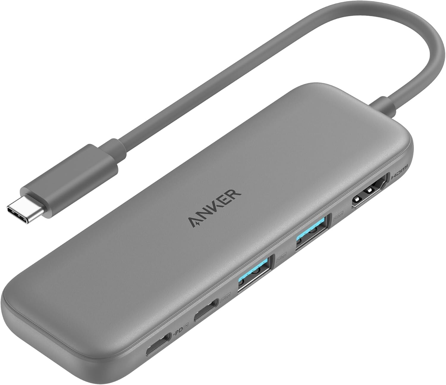 Anker 332 USB-C Hub 5-in-1 Type C to HDMI Splitter 4K Display 5Gbps Data|Refurb Anker 332 USB-C Hub 5-in-1 Type C to HDMI Splitter 4K Display 5Gbps Data|Refurb