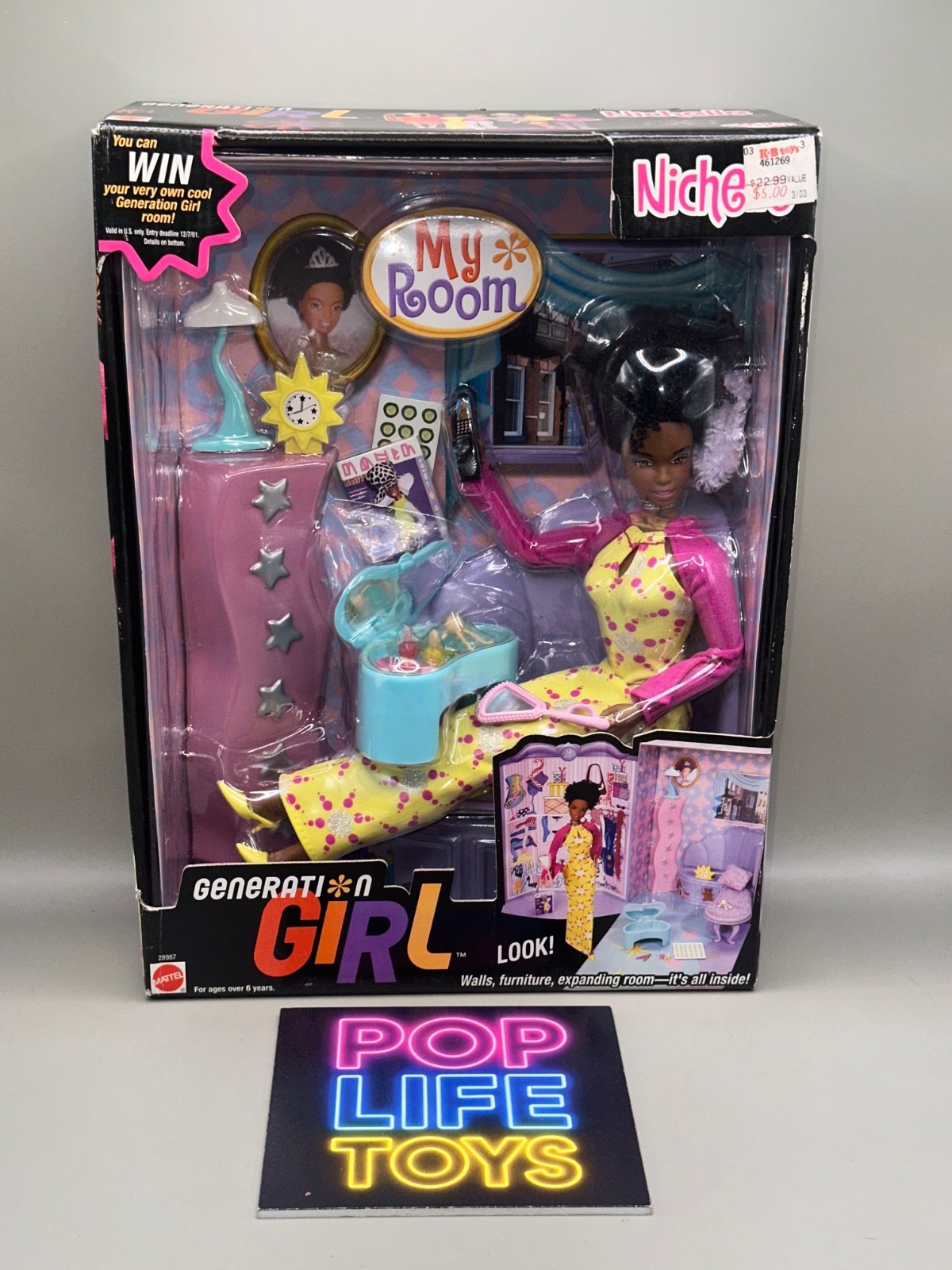Vintage 2000 Mattel Barbie Generation Girl “My Room Nichelle” #28987 *NRFB*
