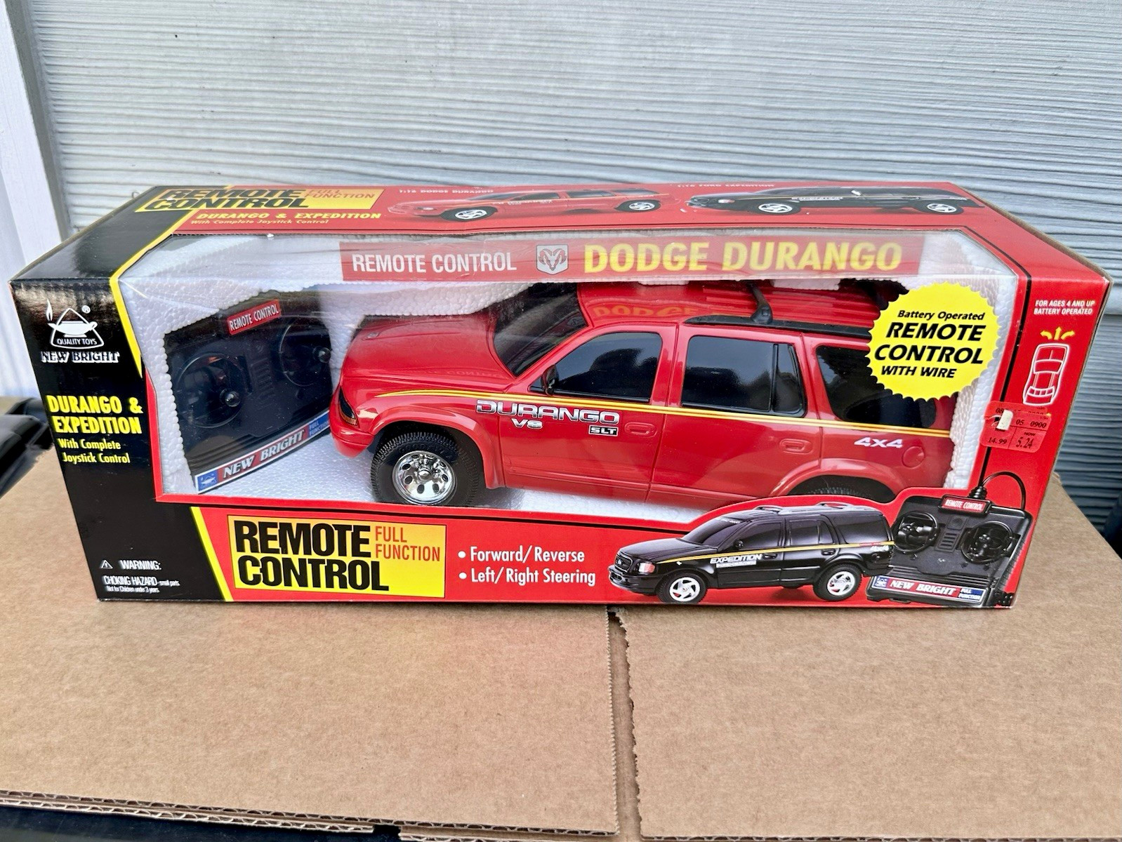 Vintage 1998 New Bright 1:16 Dodge Durango SLT Red Remote Control SUV Toy No 267