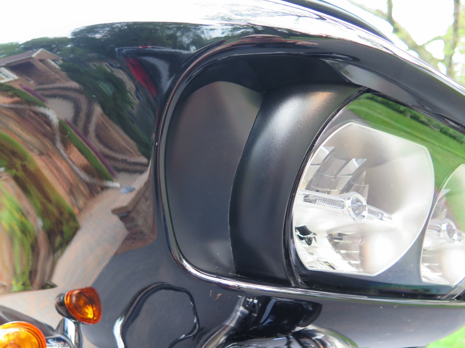Harley Road Glide fairing vent block closure MADE IN USA (patented)