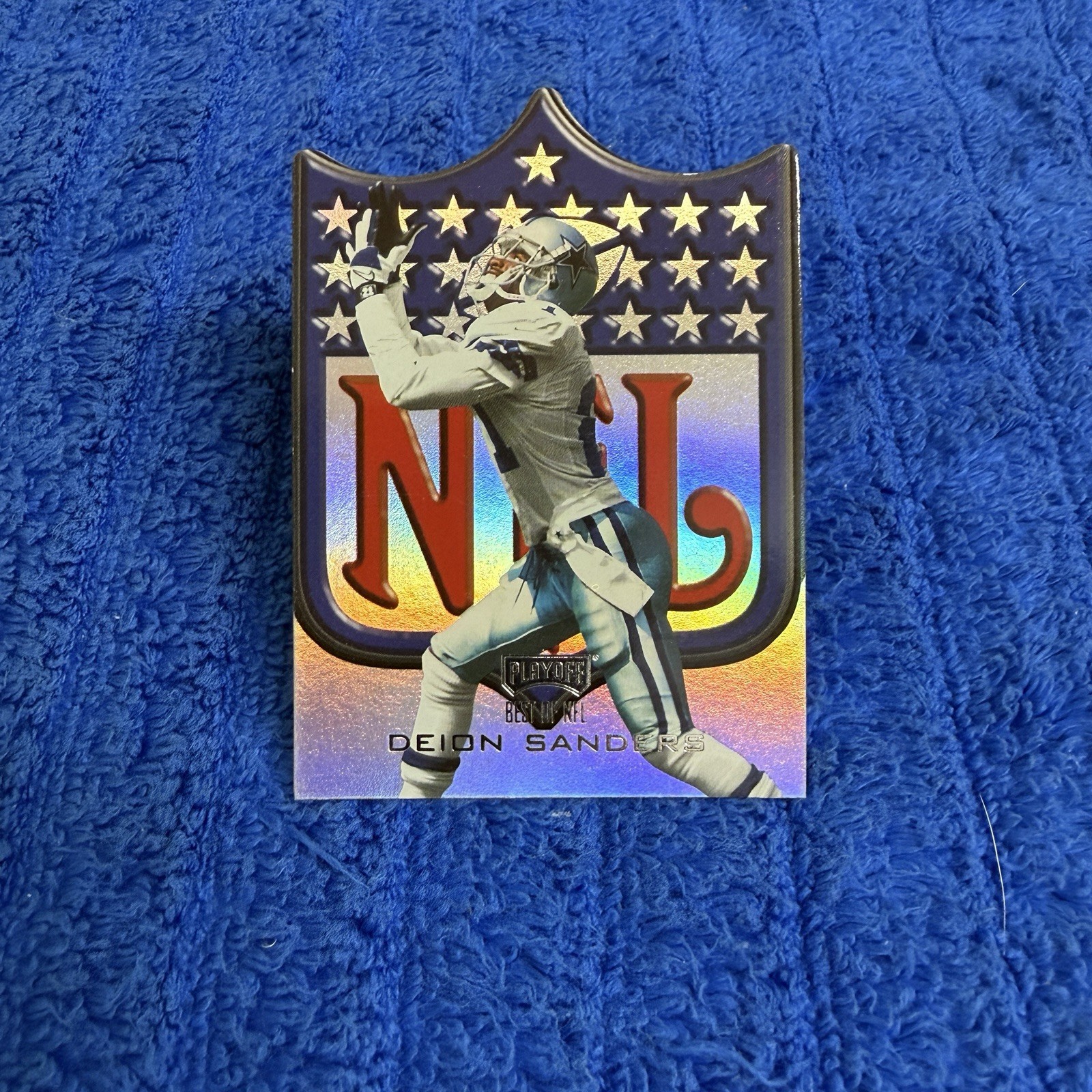 1998 Playoff Prestige Deion Sanders Best of the NFL Die Cut Cowboys Insert 1998 Playoff Prestige Deion Sanders Best of the NFL Die Cut Cowboys Insert