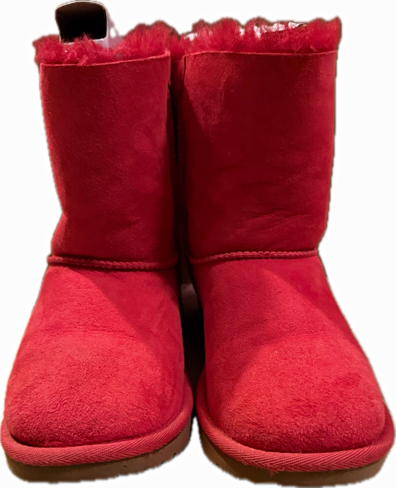 EUC UGG Kids Bailey Bow II Red Suede Snow Boots Pull On US 3 EU 35 UK 2 EUC UGG Kids Bailey Bow II Red Suede Snow Boots Pull On US 3 EU 35 UK 2
