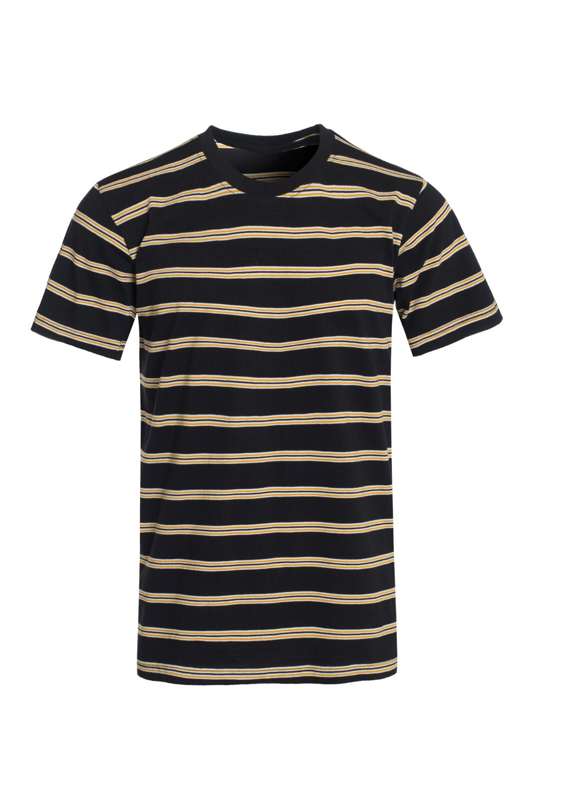 Men\'s 100% Cotton Striped Casual Summer friendly T-shirts Black Men\'s 100% Cotton Striped Casual Summer friendly T-shirts Black