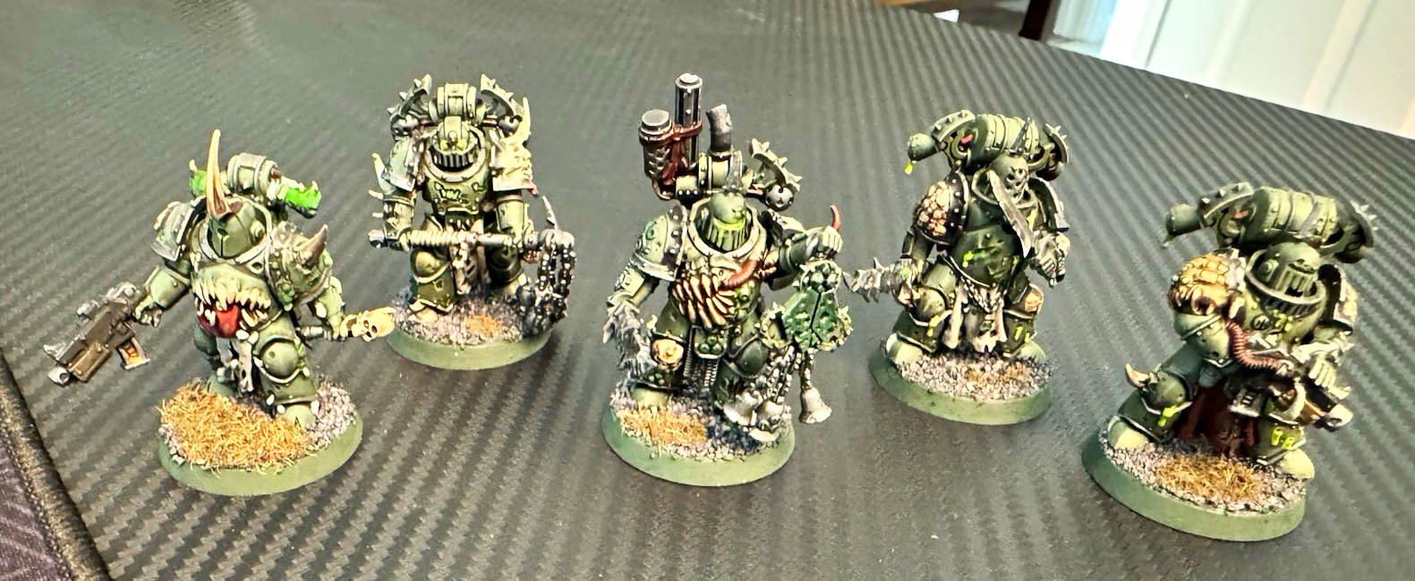 Death Guard Plague Marines Lot of 5 Well Painted Death Guard Plague Marines Lot of 5 Well Painted