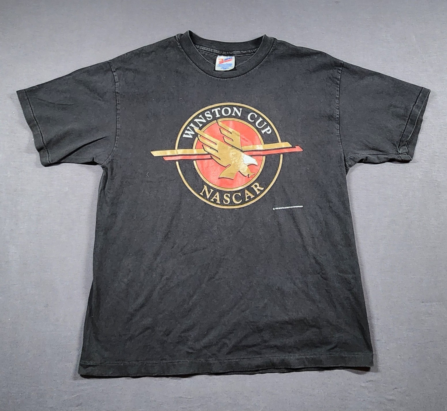 Vintage Hanes Heavyweight NASCAR Winston Cup Black T-Shirt Size L Vintage Hanes Heavyweight NASCAR Winston Cup Black T-Shirt Size L