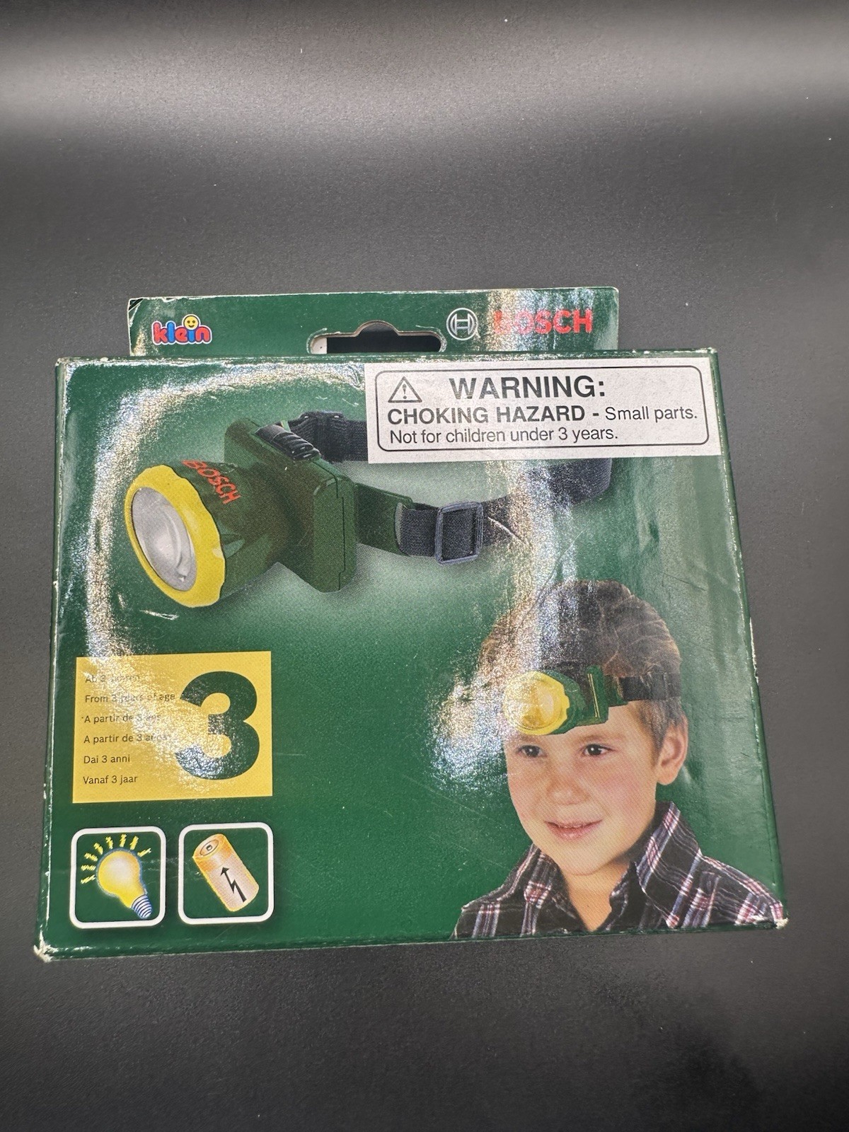 Bosch Theo Klein Children\'s Bosch Head Lamp with Real Light Function - New OB Bosch Theo Klein Children\'s Bosch Head Lamp with Real Light Function - New OB