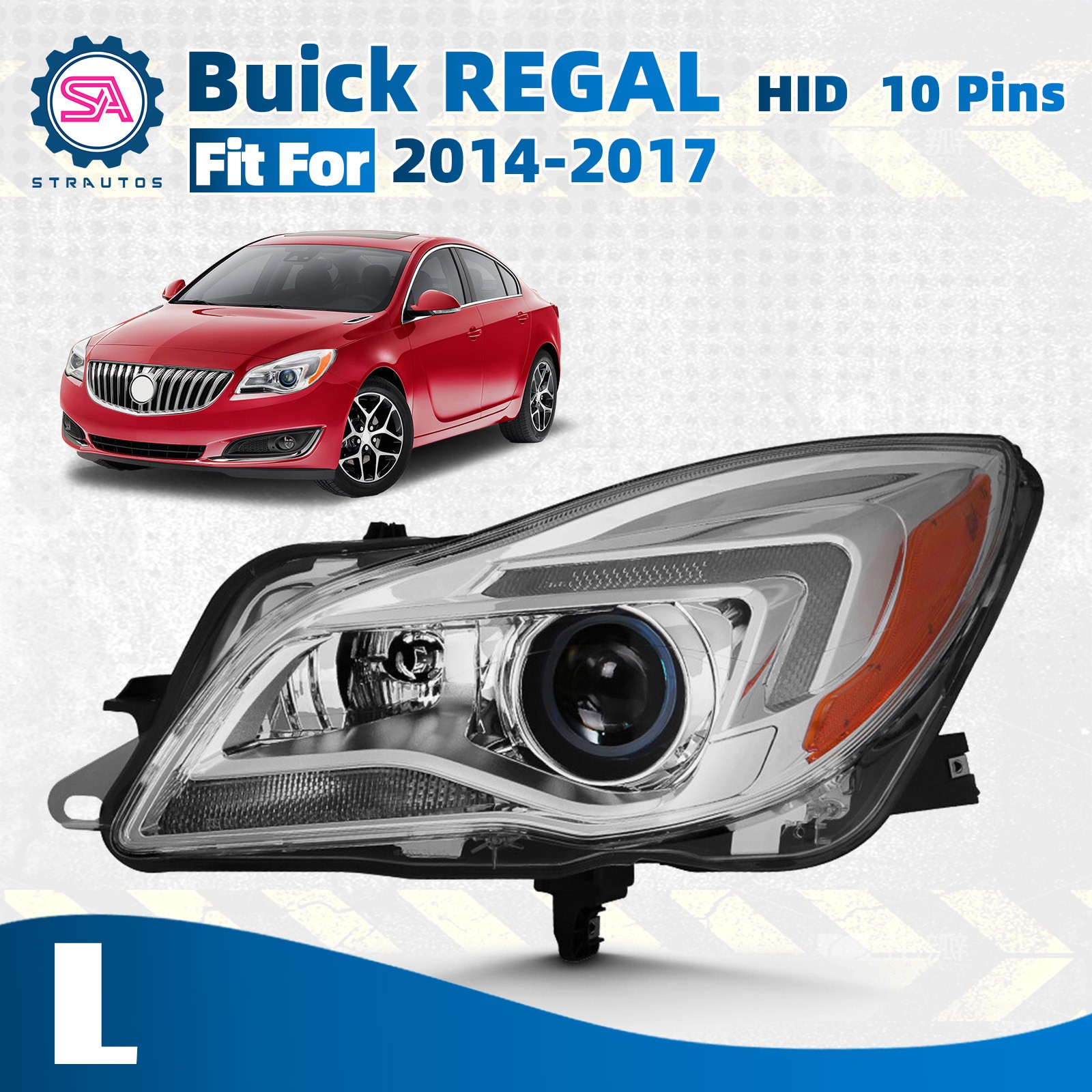 For 2014-2017 Buick Regal HID Projector Headlight without Bulb Driver Left Side