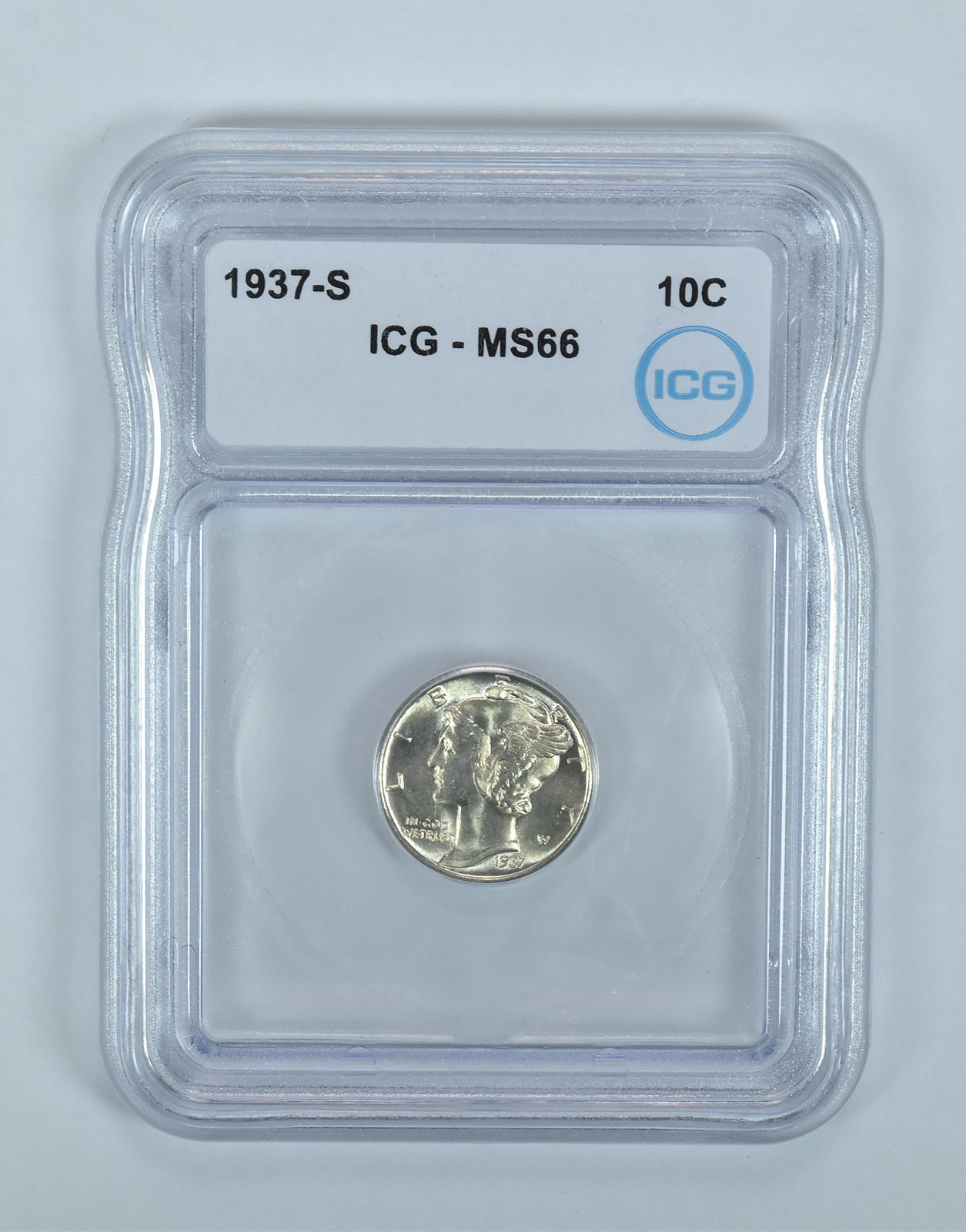 1937-S Mercury Dime MS66 ICG 1937-S Mercury Dime MS66 ICG