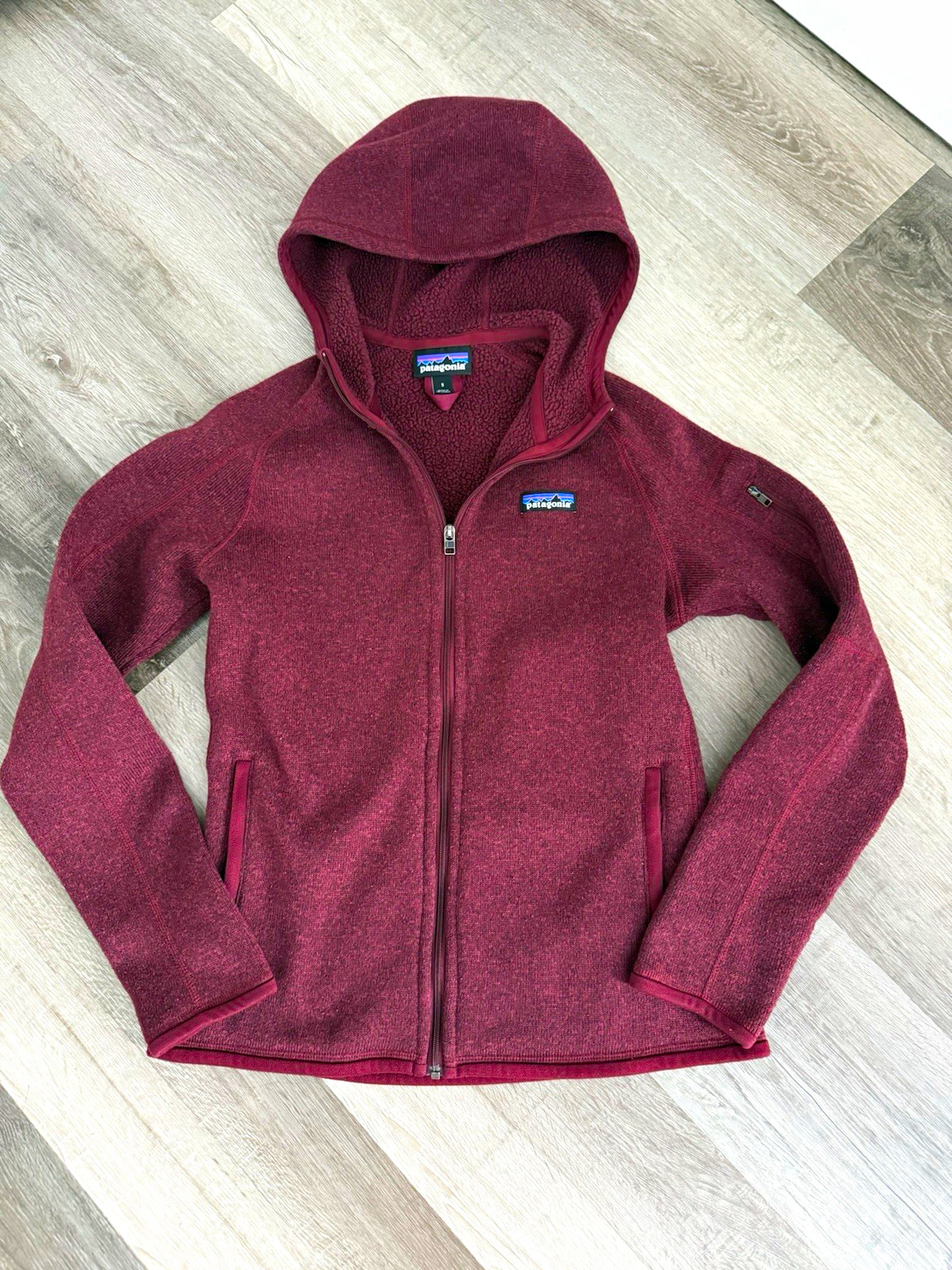 Patagonia Better Sweater Women’s Full Zip Hooded Hoodie Burgundy S 25539 Patagonia Better Sweater Women’s Full Zip Hooded Hoodie Burgundy S 25539