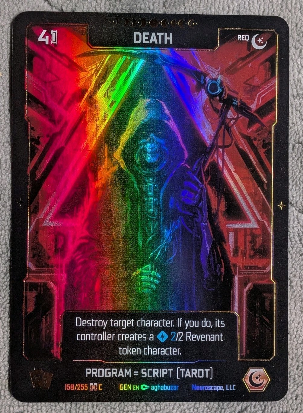 Death Tarot C Foil 158/255 Neuroscape TCG 