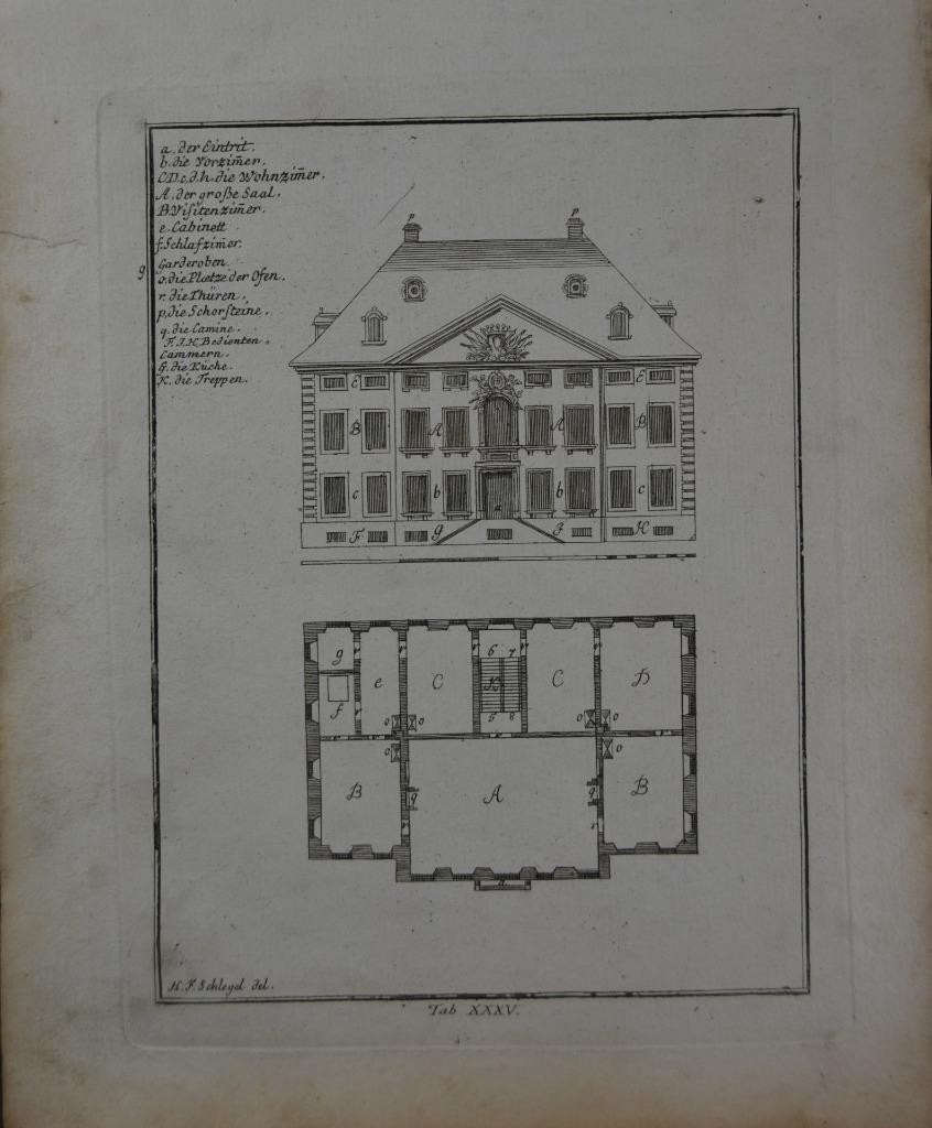 Antique 1774 Engraving Art 18th Century Architectural Art Original History