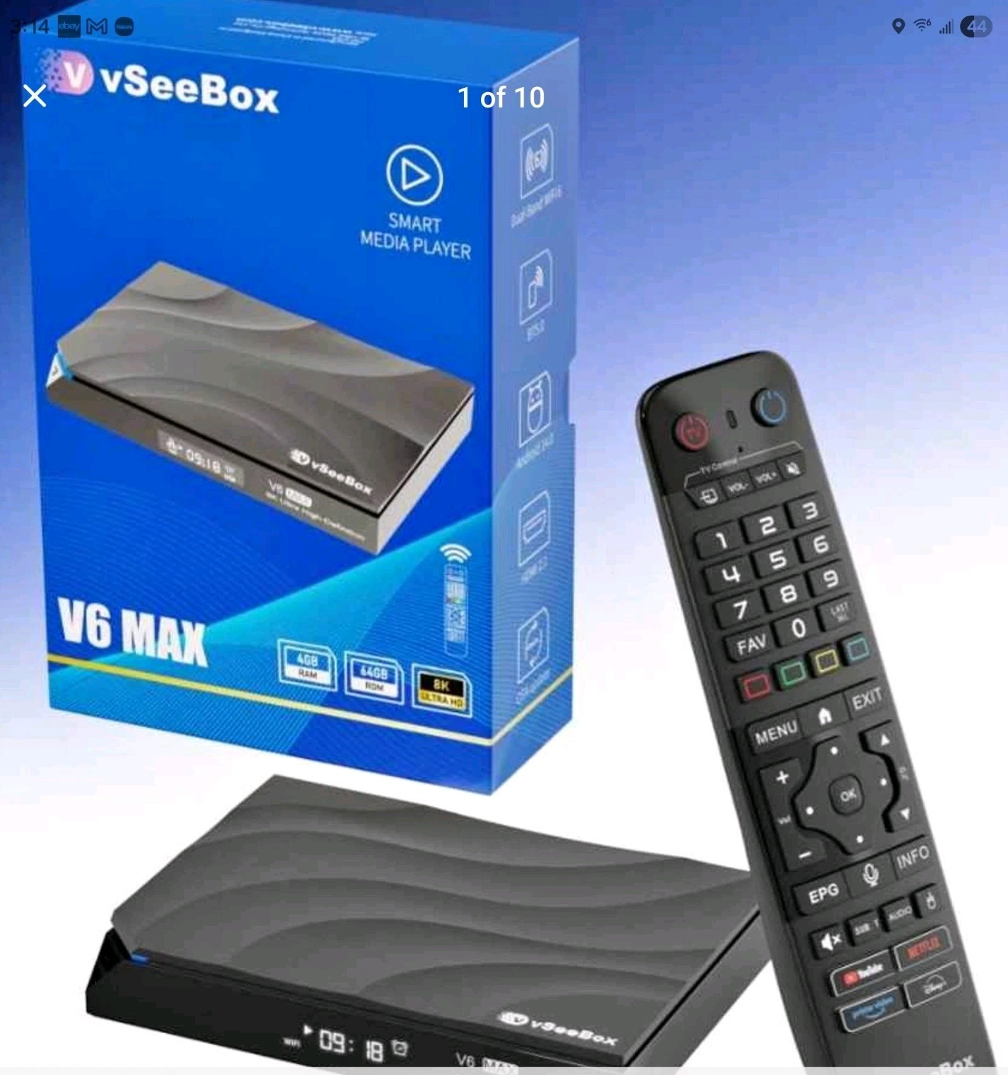 VSeeBox V6 Max Android Media Player Same Day Shipping Authorized Distributor