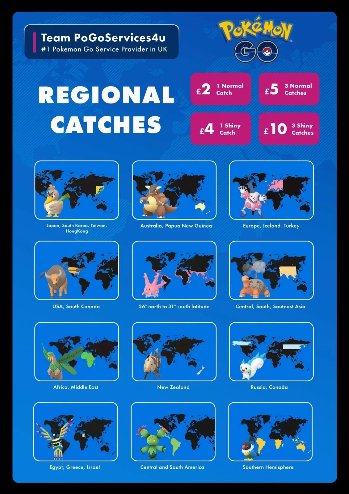 Pokèmon Go Shiny Pachirisu Regional Catch/READ DESCRIPTION