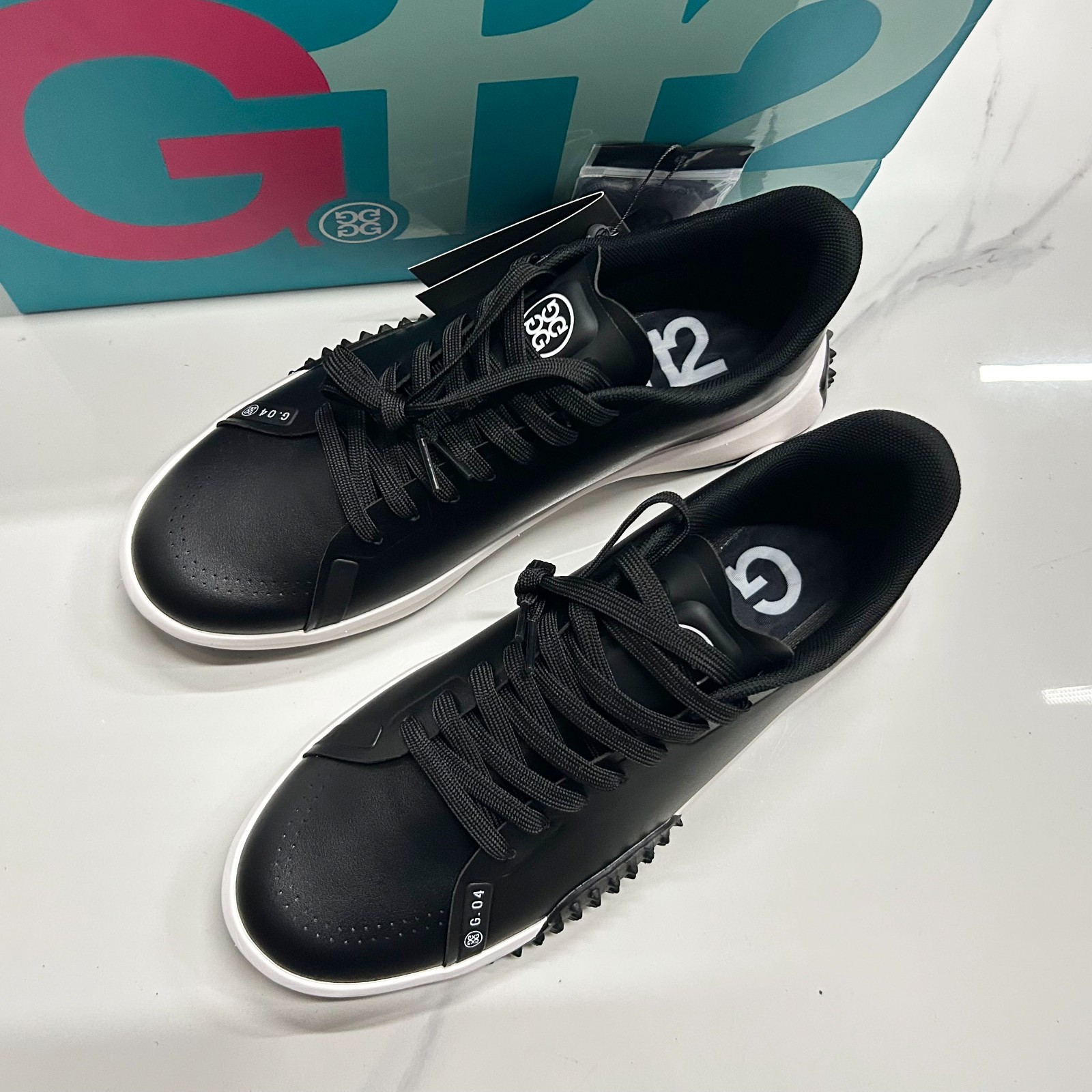 G/FORE G.112 Men's Golf Shoes PU Leather Sneakers New-ONYX Select Size US10-12