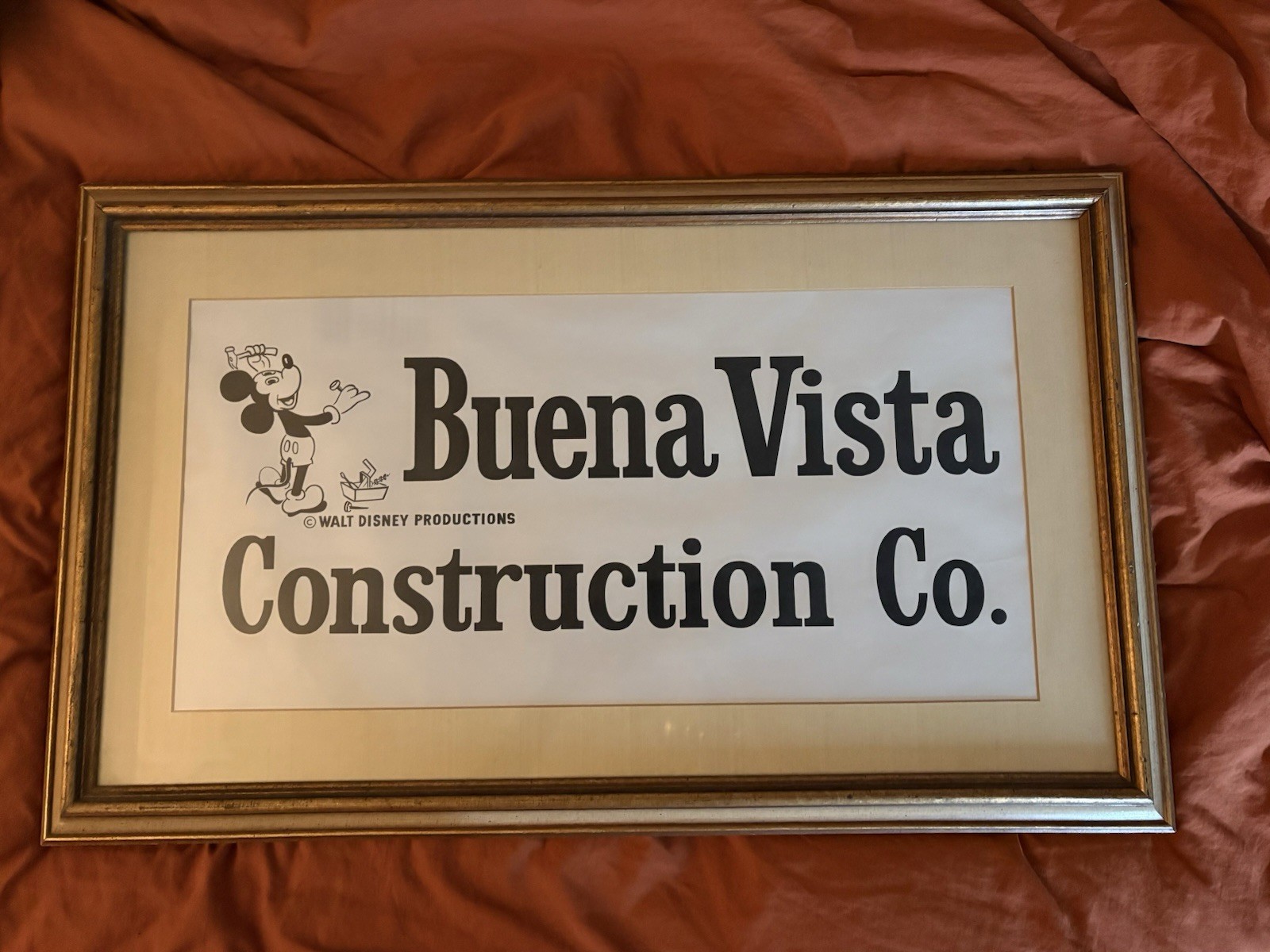 RARE 1970’s Magnet for Disney Buena Vista Construction Co. Vehicles ~ Framed RARE 1970’s Magnet for Disney Buena Vista Construction Co. Vehicles ~ Framed