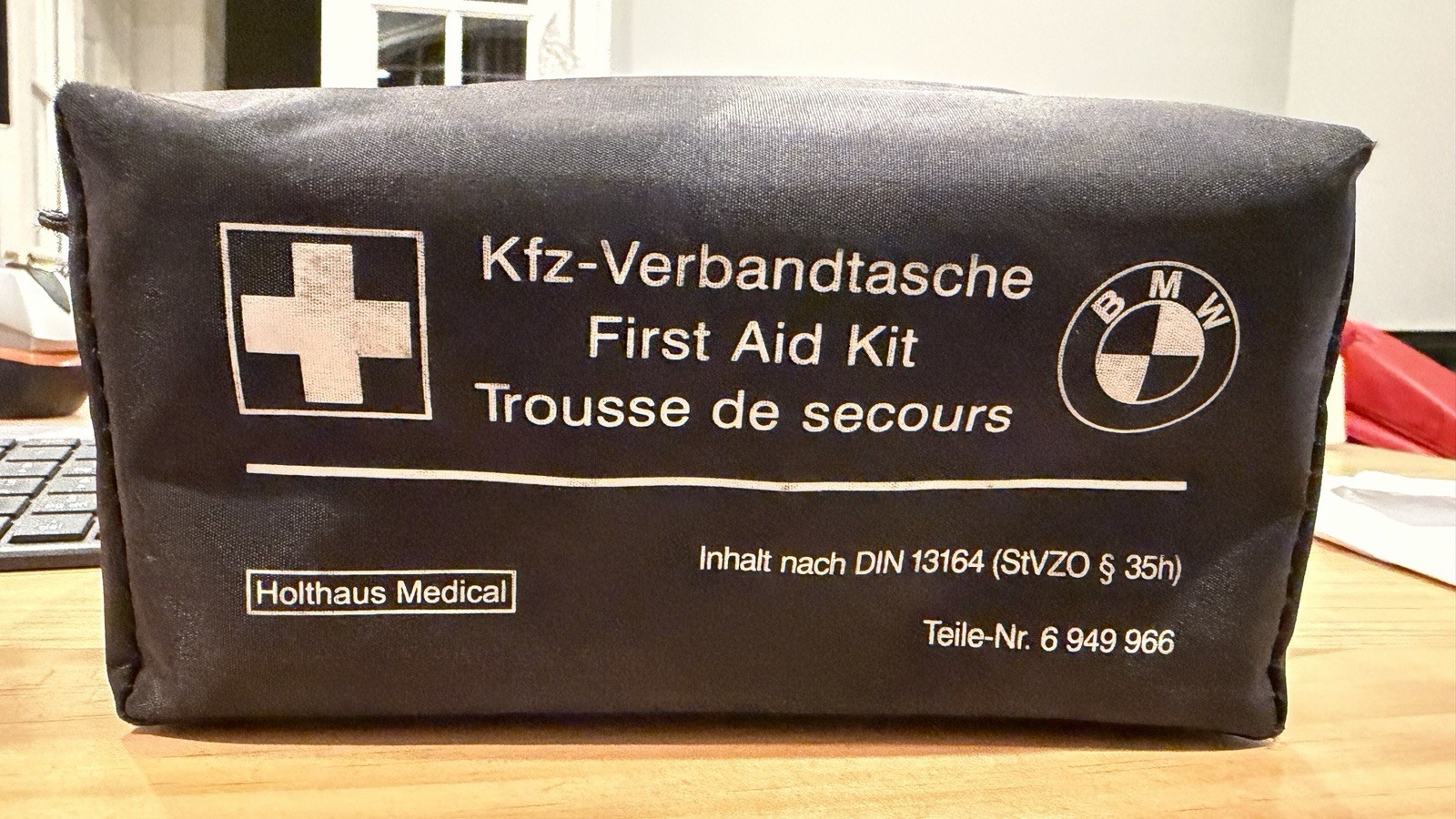 BMW Universal First Aid Emergency Medical Kit Pouch Black 6949966