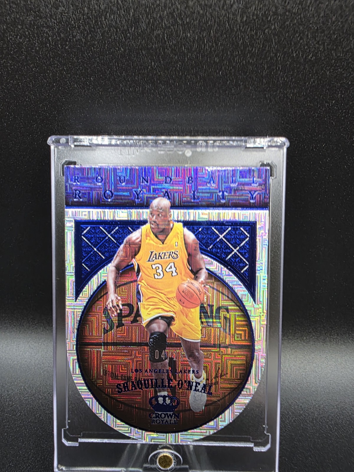 RARE 2017-18 Panini Crown Royale - Roundball Royalty Shaquille O\'Neal Blue /25 