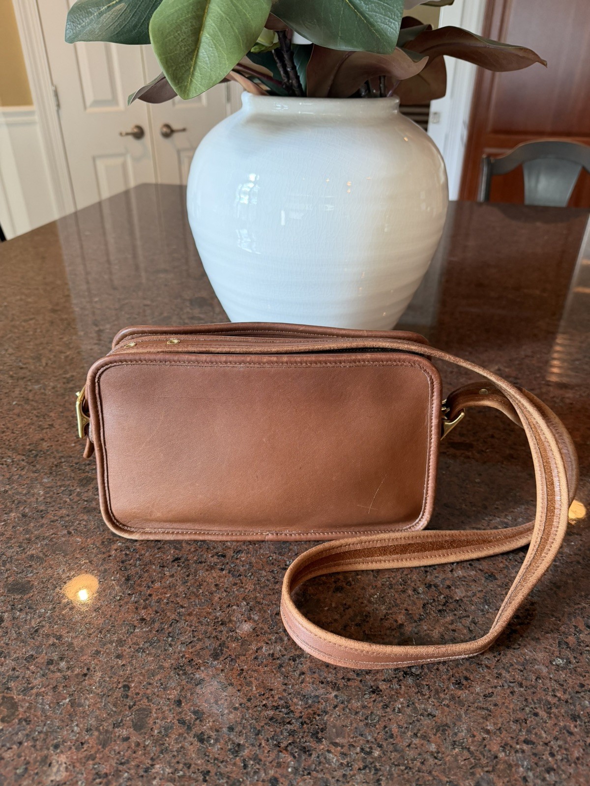 Coach Vintage Legacy East West Crossbody Bag Brown British Tan Leather #9164