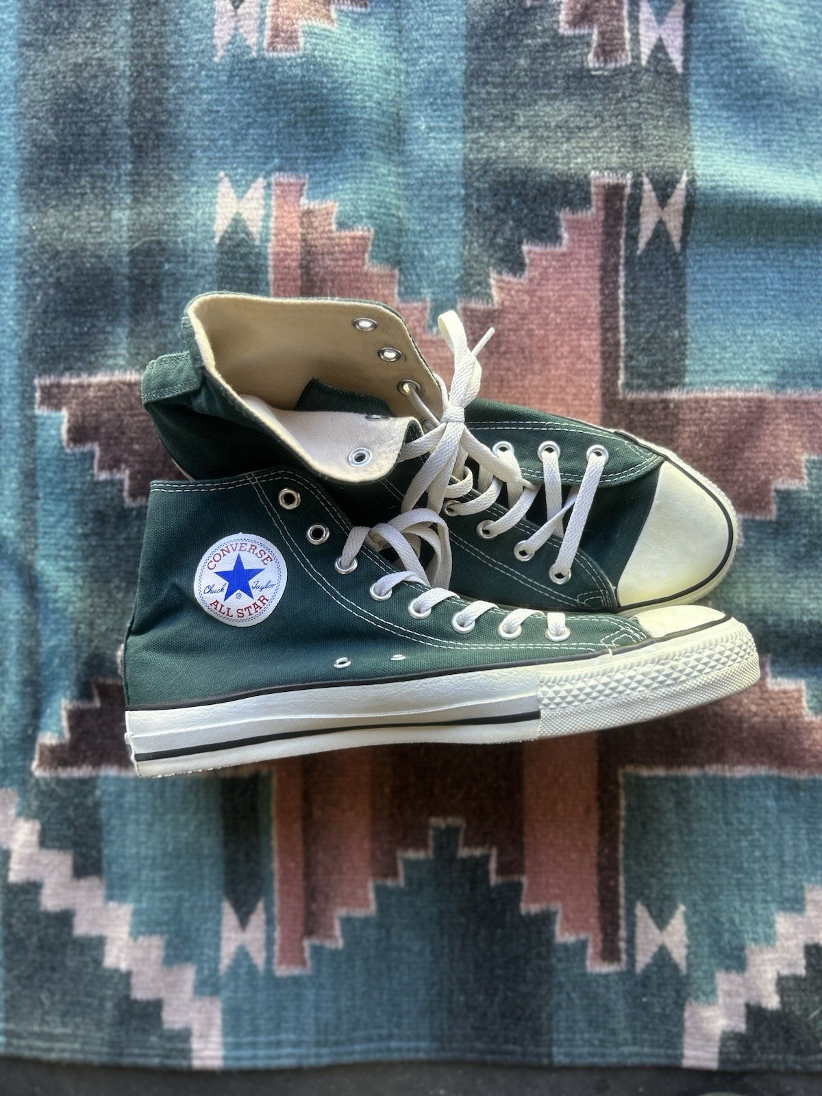 90s Made In USA Converse Mens Size 11 Chuck Taylor All Star High Top Green