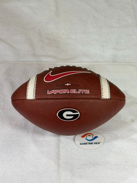 Georgia Bulldogs Nike Vapor Elite Leather College GameFootball Ball 2025 used Georgia Bulldogs Nike Vapor Elite Leather College GameFootball Ball 2025 used