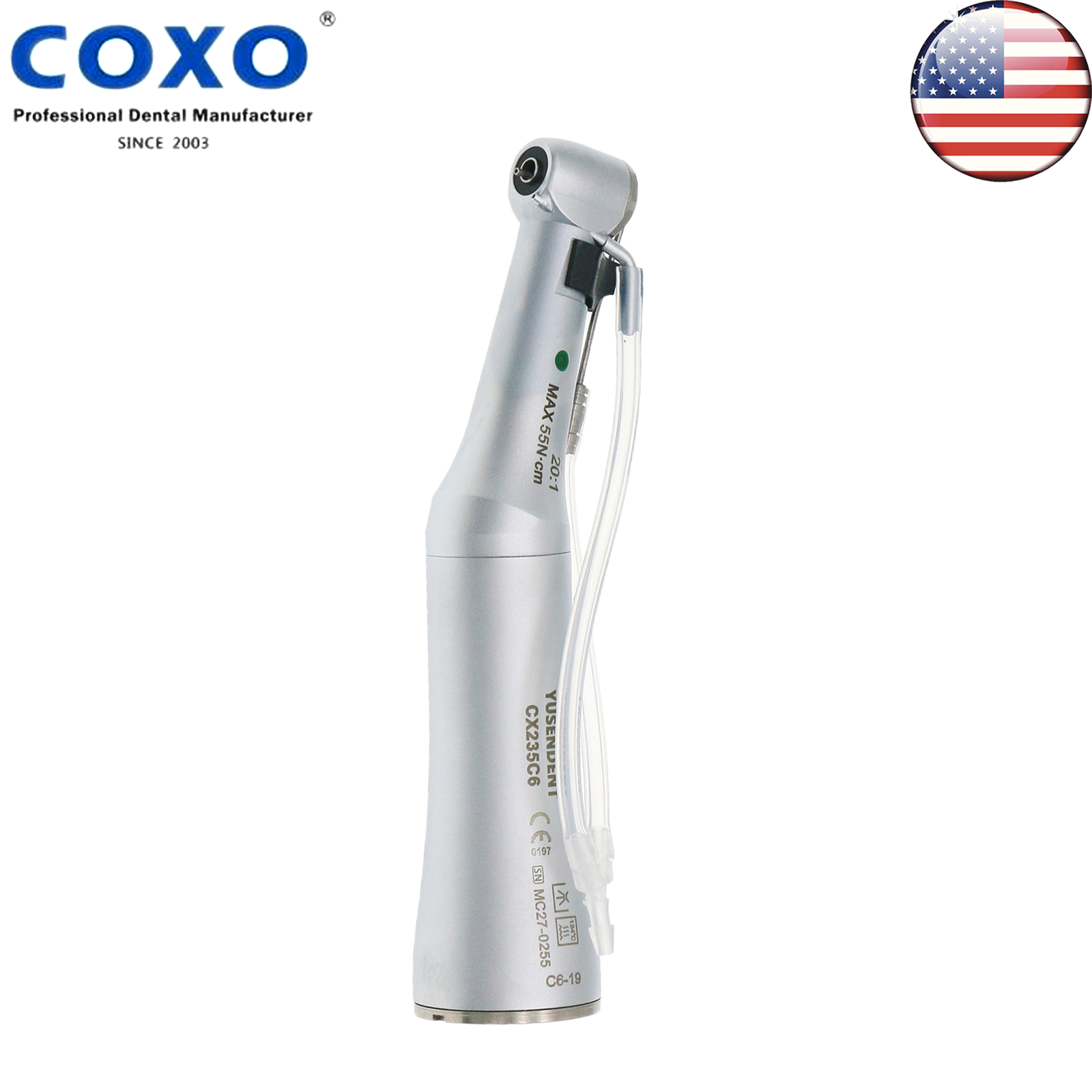 US COXO Dental Implant Surgery Low Speed Handpiece 20:1 Contra Angle CX235 C6-19 US COXO Dental Implant Surgery Low Speed Handpiece 20:1 Contra Angle CX235 C6-19