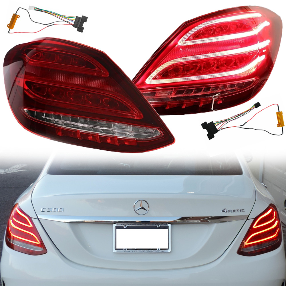LH+RH LED Upgrade Taillight For 2015-2018 Mercedes Benz C Class W205 C300 C350