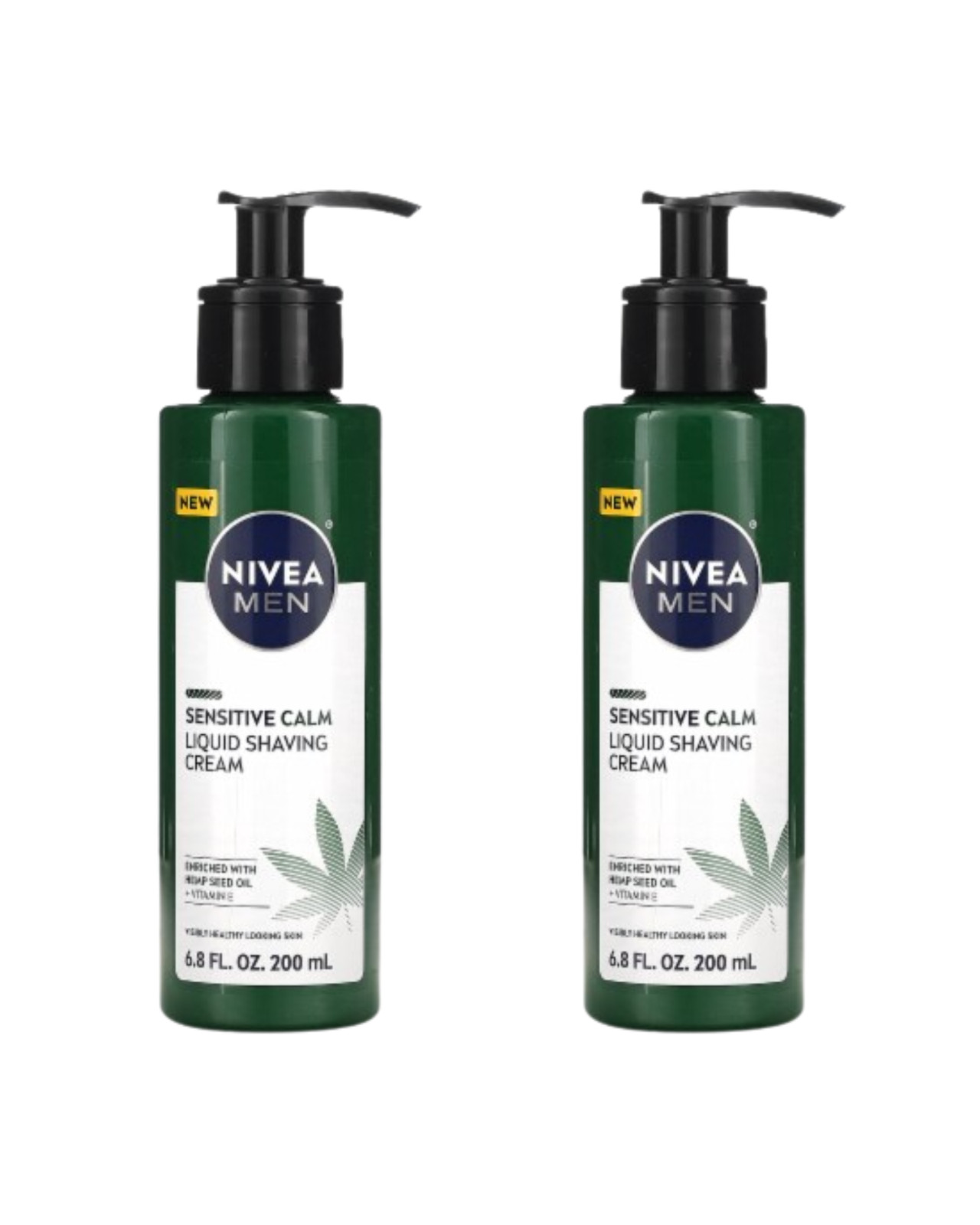 Nivea Men Sensitive Calm Liquid Shaving Cream Pump Bottle 6.8 FL OZ PACK OF 2 Nivea Men Sensitive Calm Liquid Shaving Cream Pump Bottle 6.8 FL OZ PACK OF 2
