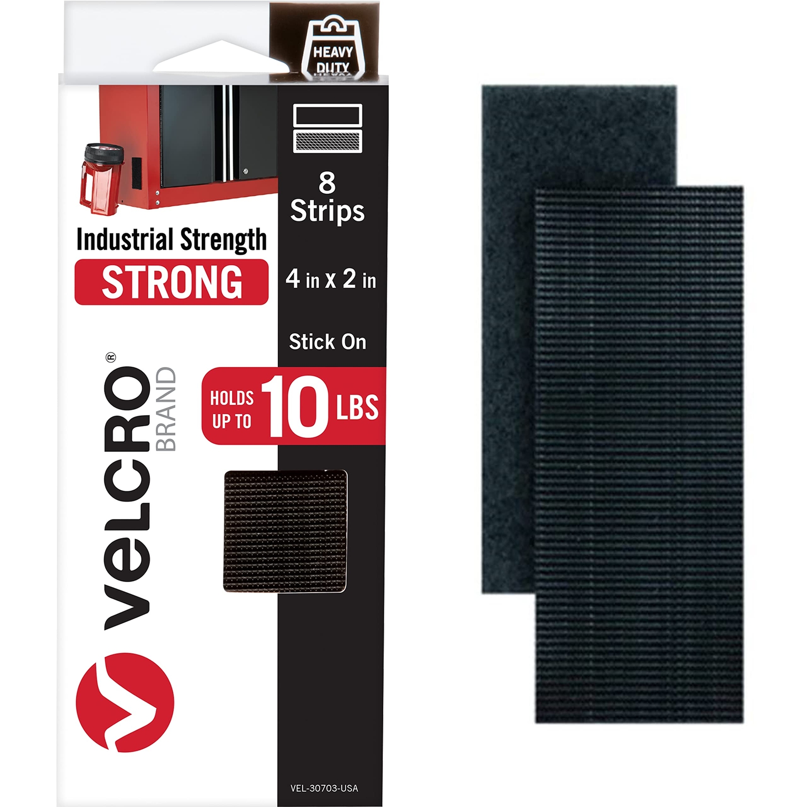VELCRO Brand Heavy Duty Fasteners | 4x2 Inch Strips with Adhesive 8 Sets | Ho... VELCRO Brand Heavy Duty Fasteners | 4x2 Inch Strips with Adhesive 8 Sets | Ho...
