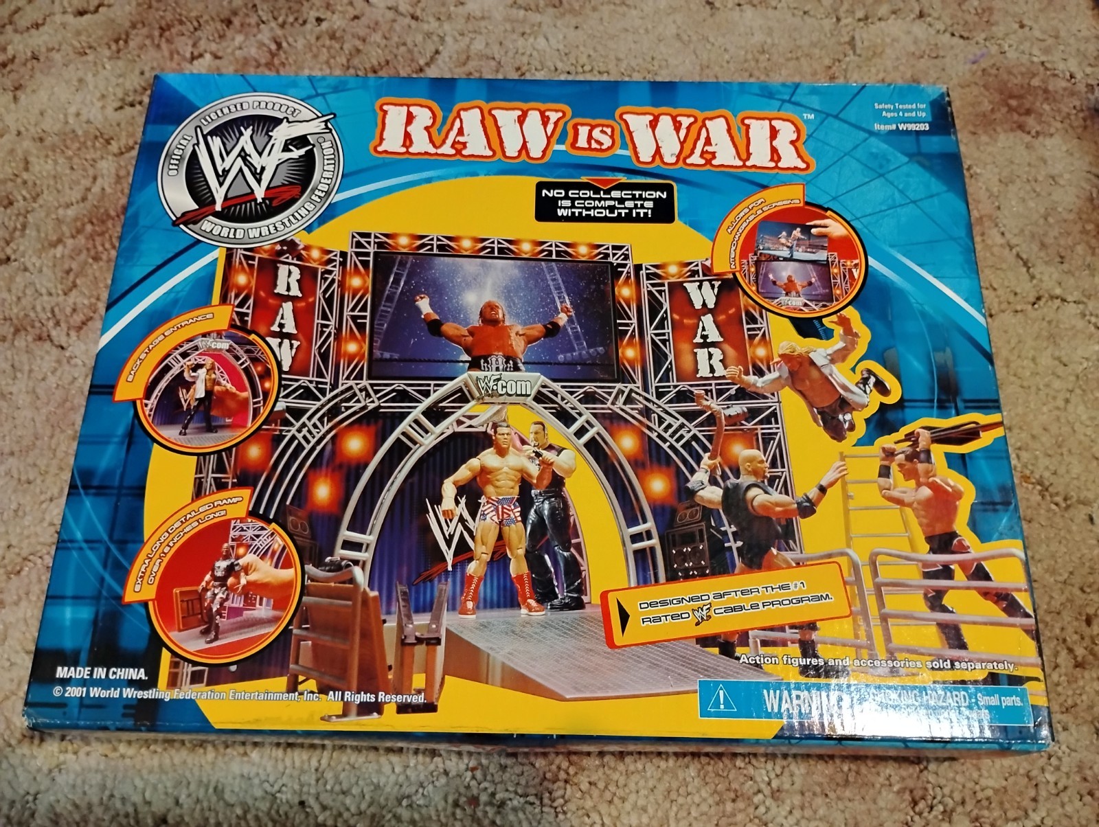 WWF Raw Is Was Entrance Stage Playset Sealed MIB Jakks Pacific 2001 Titan Tron