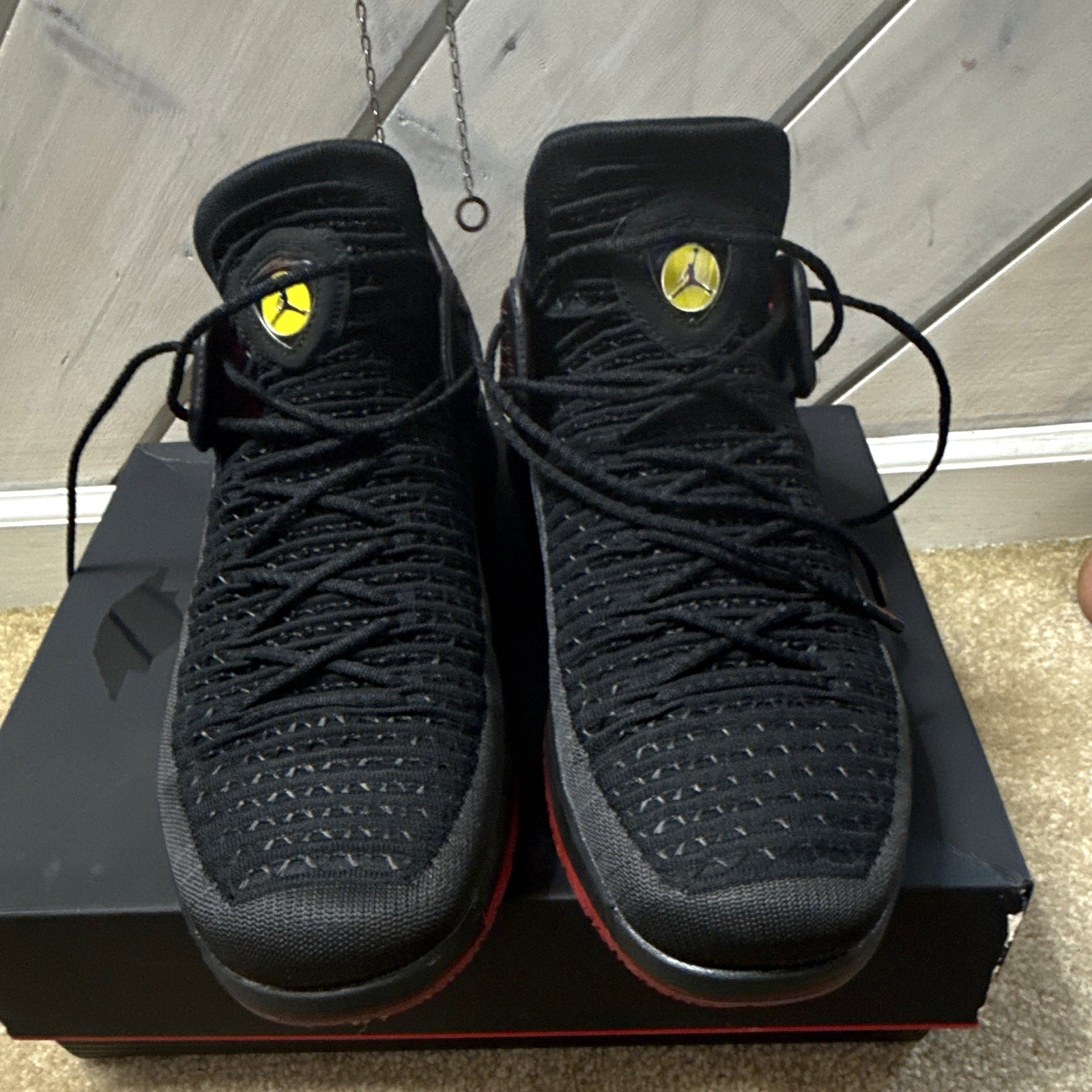 Jordan Air Jordan 32 Low Last Shot Black/Gym Red Tour Yellow AA1256-003 Jordan Air Jordan 32 Low Last Shot Black/Gym Red Tour Yellow AA1256-003