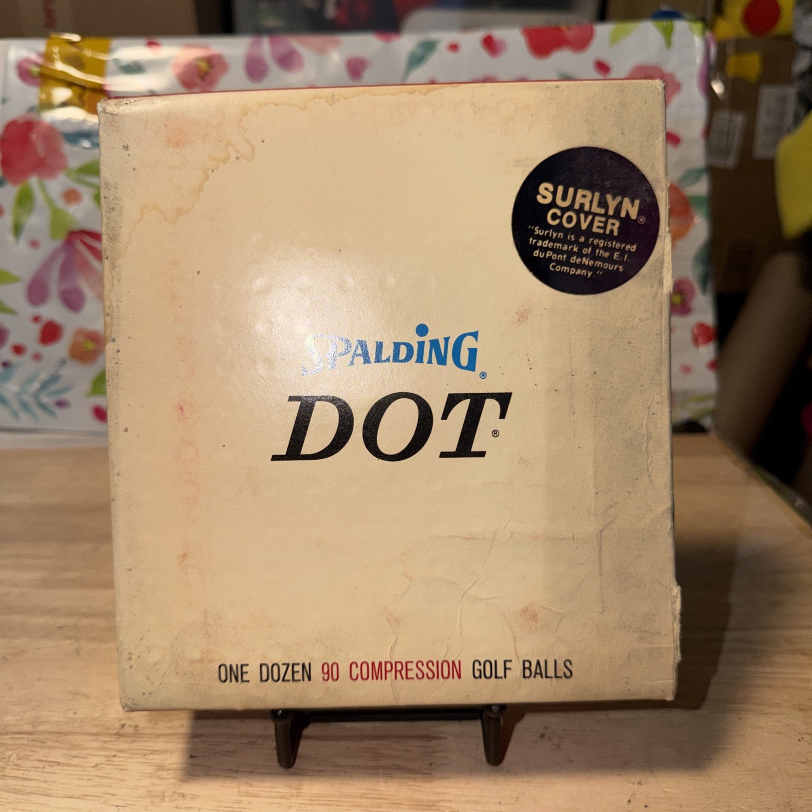12 VINTAGE SPALDING DOT GOLF BALL LOT. With Box- 90 Compression Surlyn Cover.