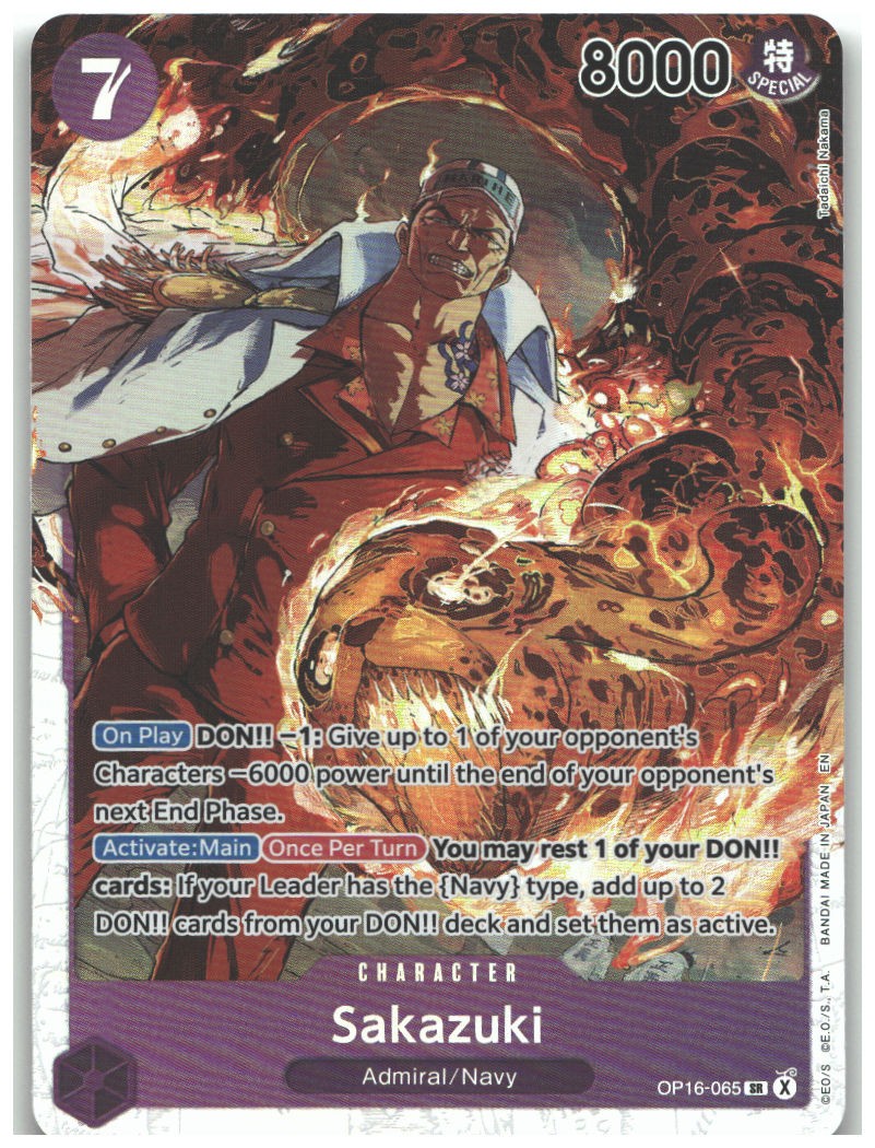 One Piece Sakazuki OP16-065 SR NM EN One Piece Sakazuki OP16-065 SR NM EN