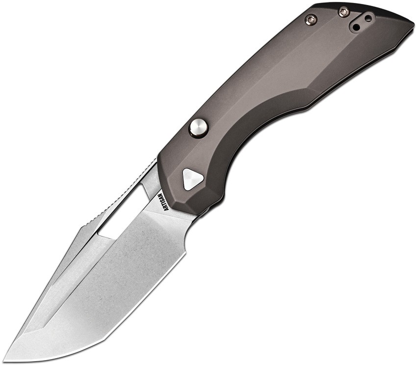 Artisan Mousebird Linerlock Dark Gray Folding Knife 3 in